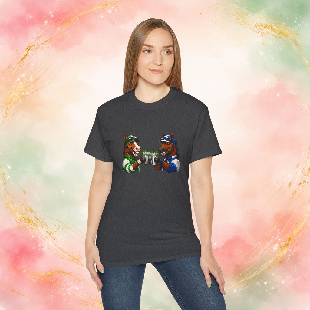 Derby Day Cheers: Funny Jockey Horses & Mint Juleps T-Shirt