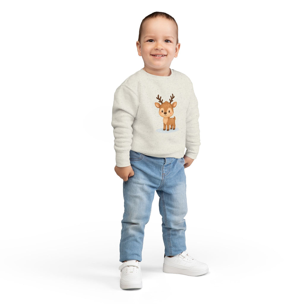 Cute Reindeer Toddler Christmas Sweatshirt – Cozy Holiday Pullover for Kids