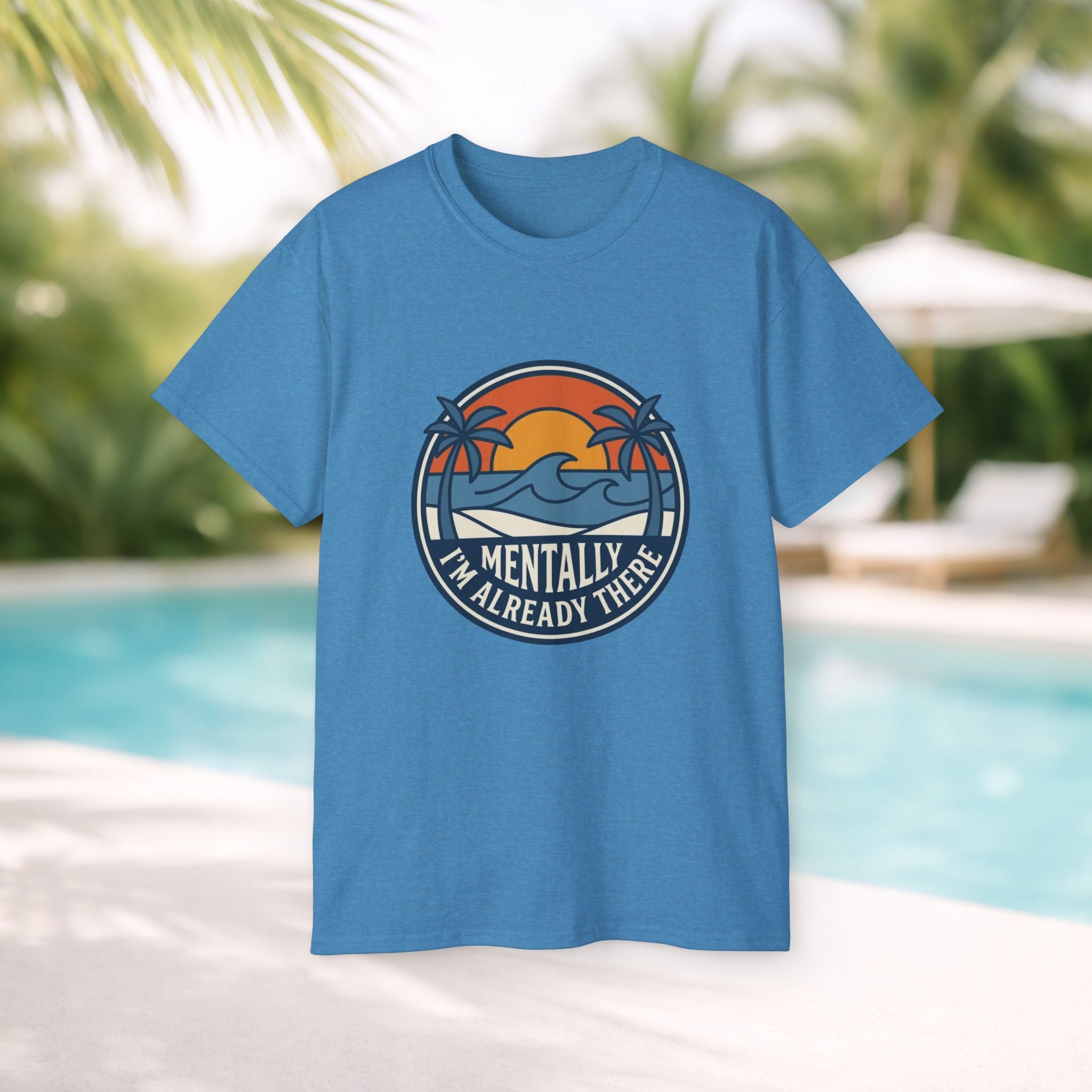 Mentally I’m Already There Summer Beach Sunset T-Shirt