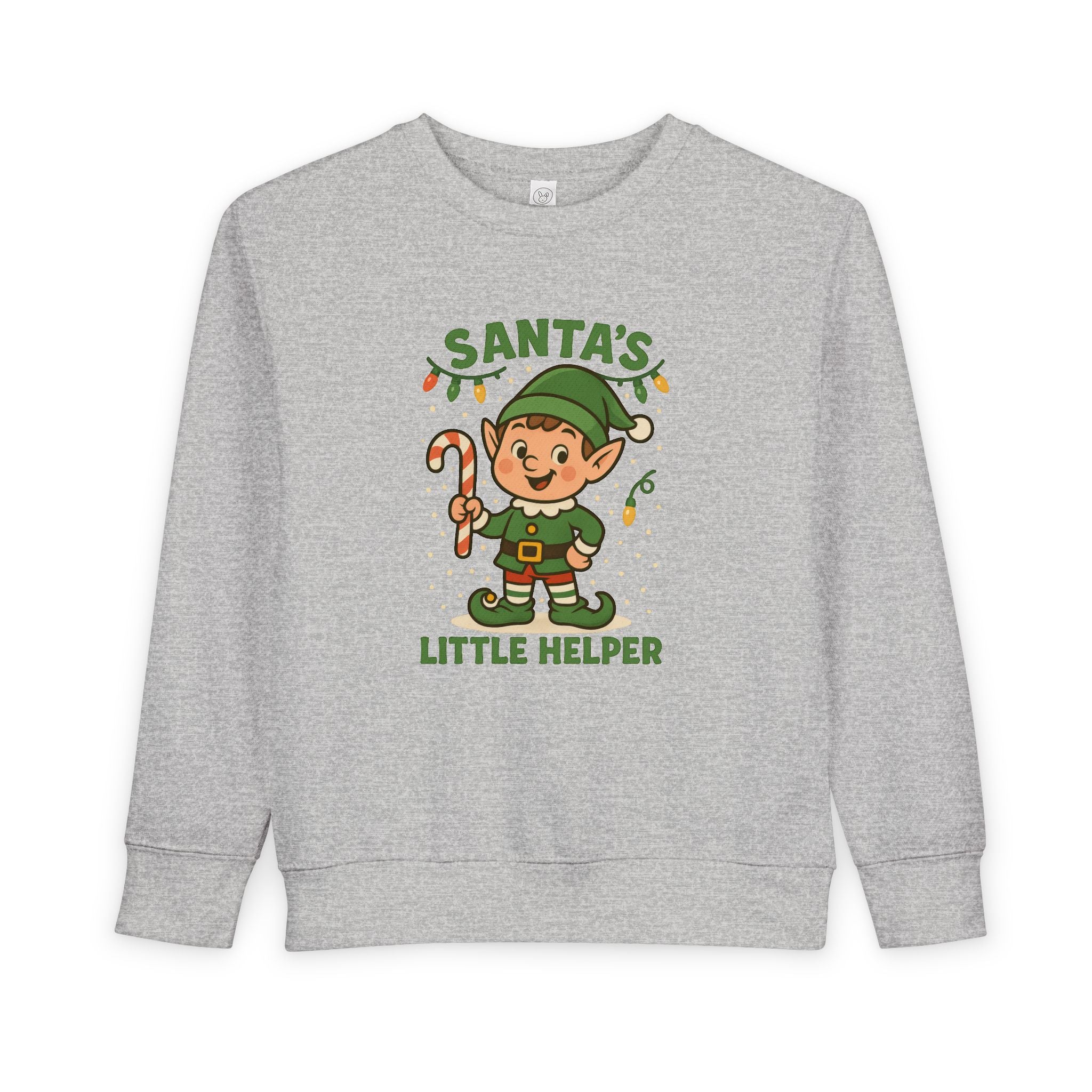 Santa’s Little Helper Toddler Christmas Sweatshirt – Cute Elf Holiday Pullover