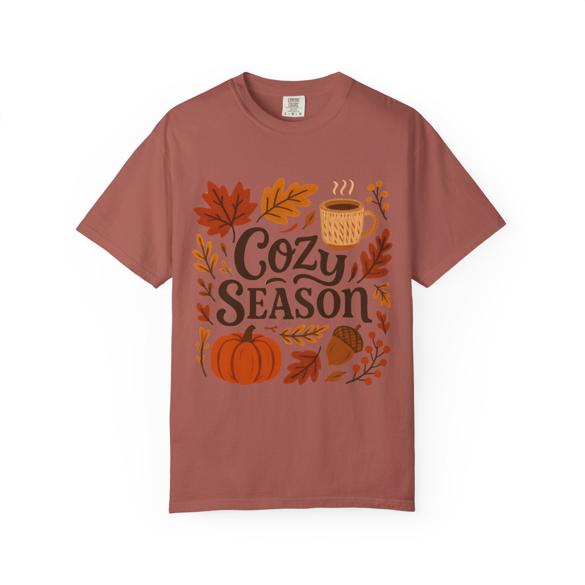 Cozy Season Unisex T-shirt, Fall Fashion Tee, Autumn Apparel, Gift for Him/Her, Pumpkin Spice Shirt, Relaxing Vibes