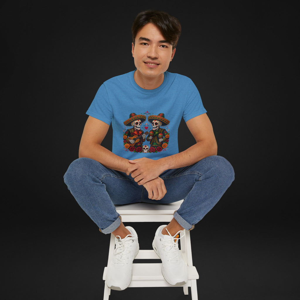 Cinco De Mayo Sugar Skull Mariachi T-Shirt | Dia de los Muertos Inspired Fiesta Tee