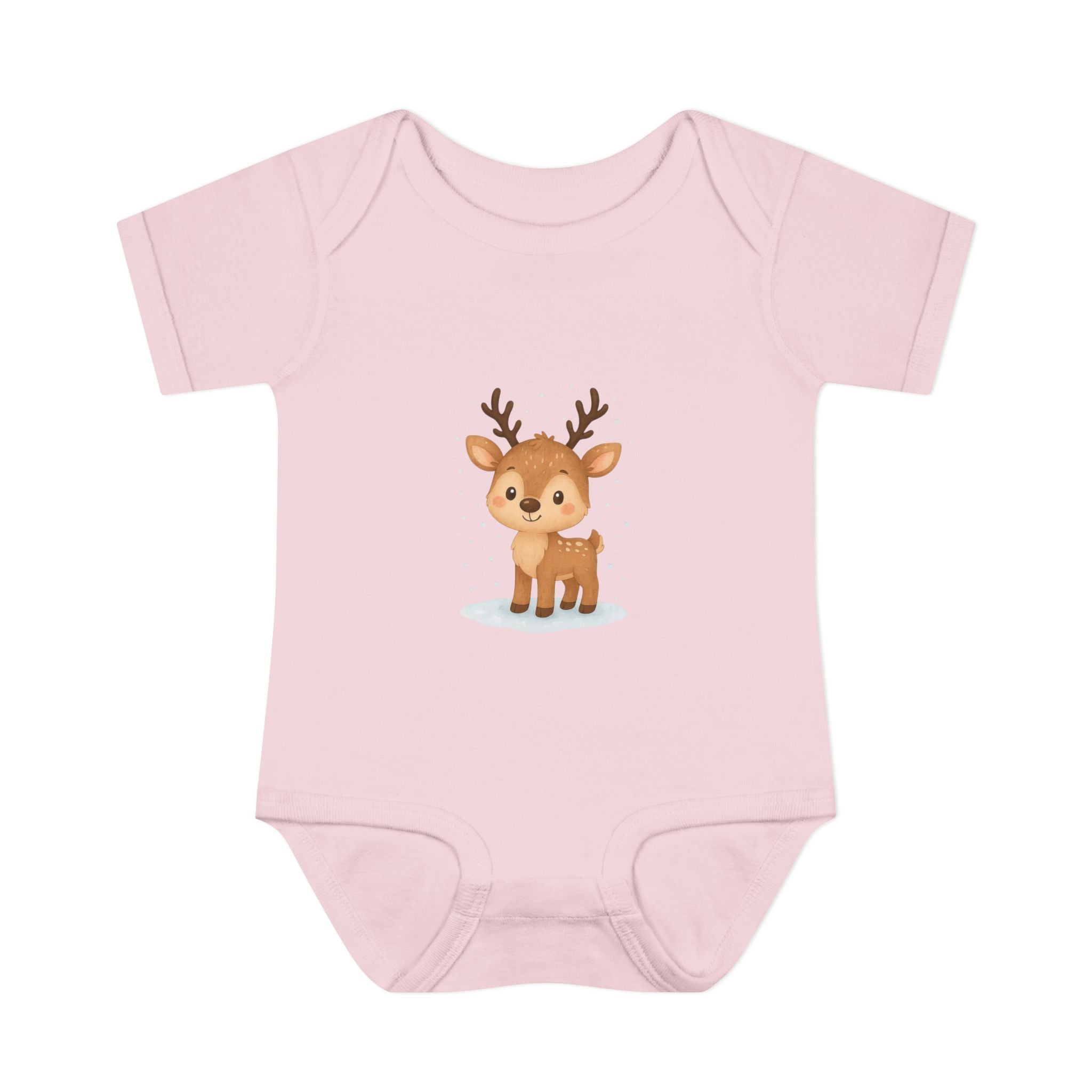 Cute Baby Reindeer Christmas Bodysuit – Holiday Infant One-Piece