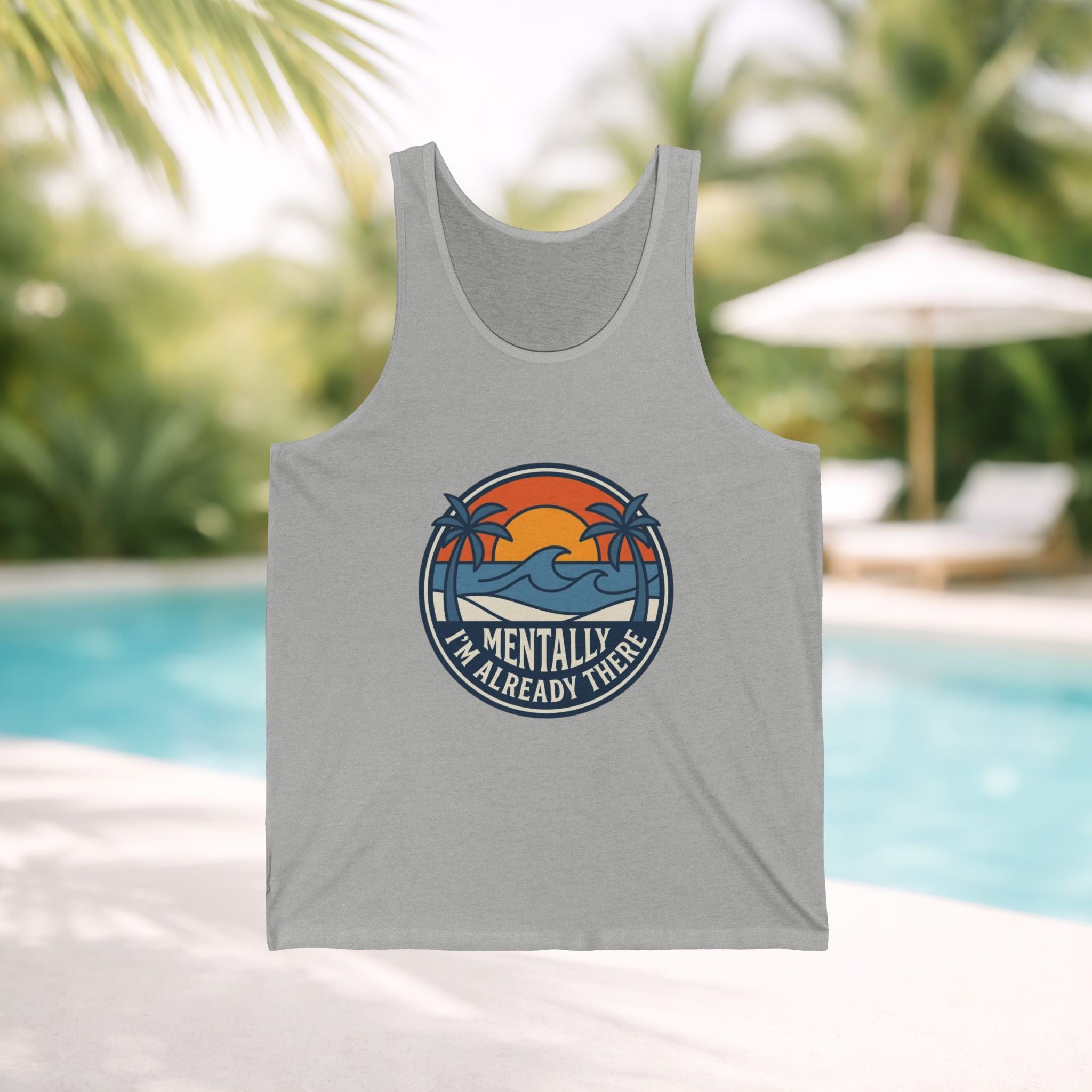 Mentally I’m Already There Summer Beach Men’s Tank Top