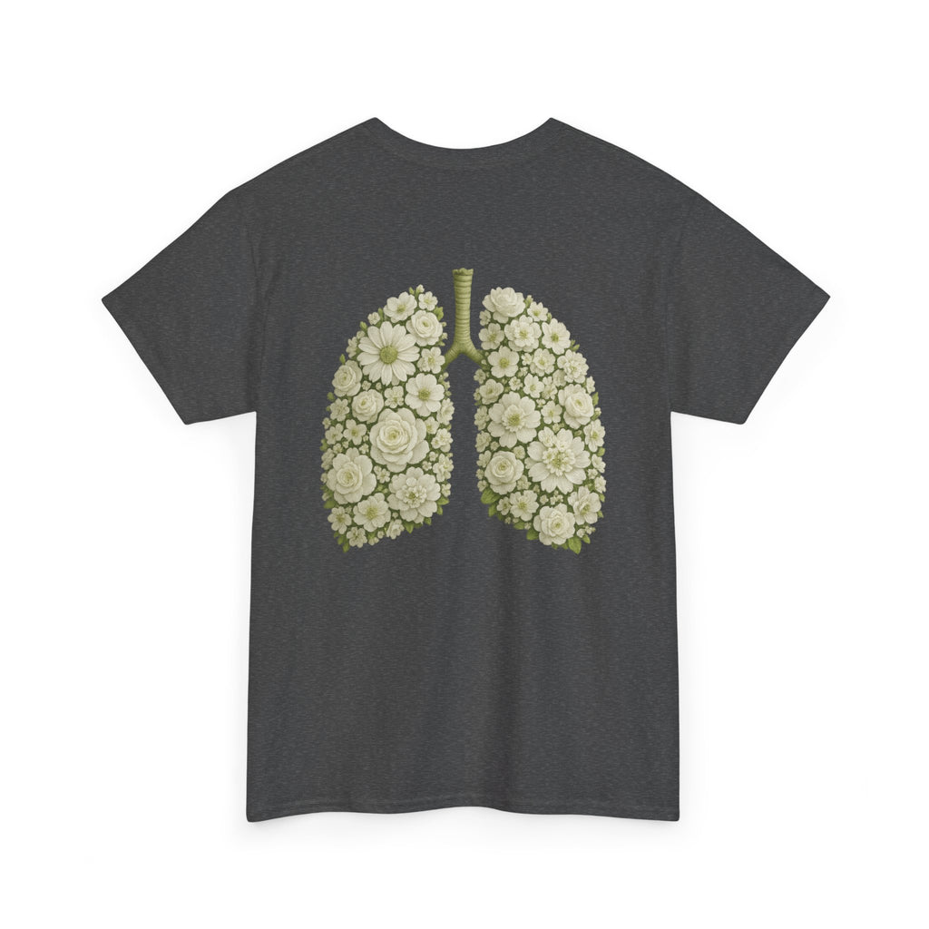 Breathe Hope – White Flower Lung Cancer Awareness T-Shirt