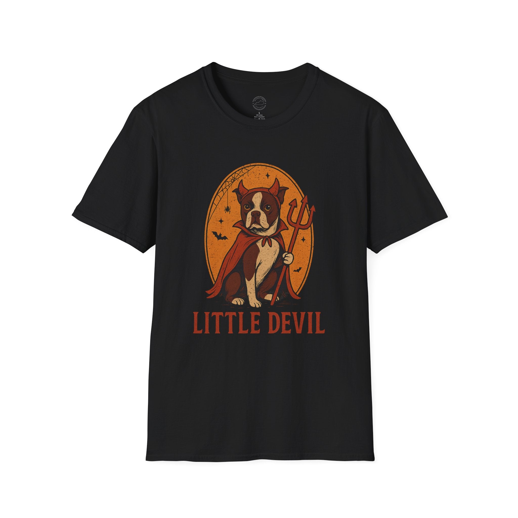 Little Devil Boston Terrier Halloween T-Shirt
