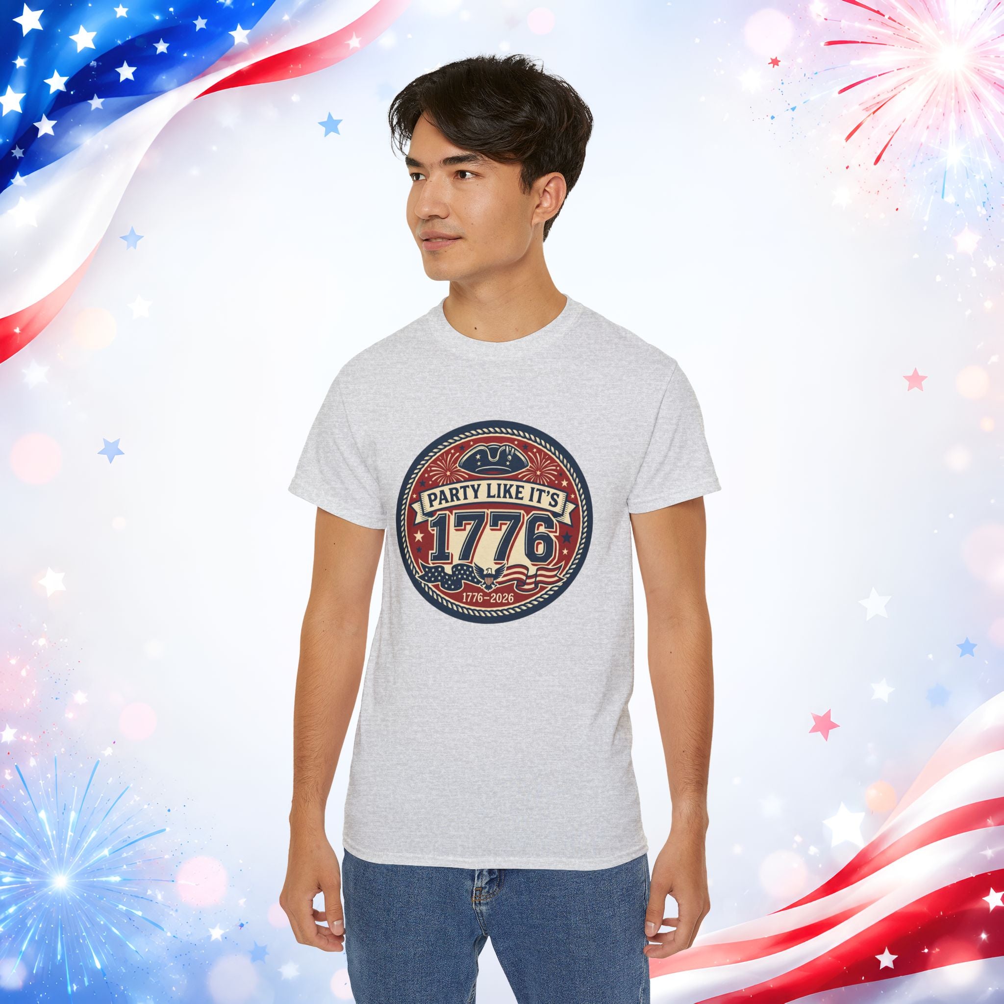 Party Like It’s 1776 T-Shirt | America 250th Birthday 4th of July Patriotic Tee