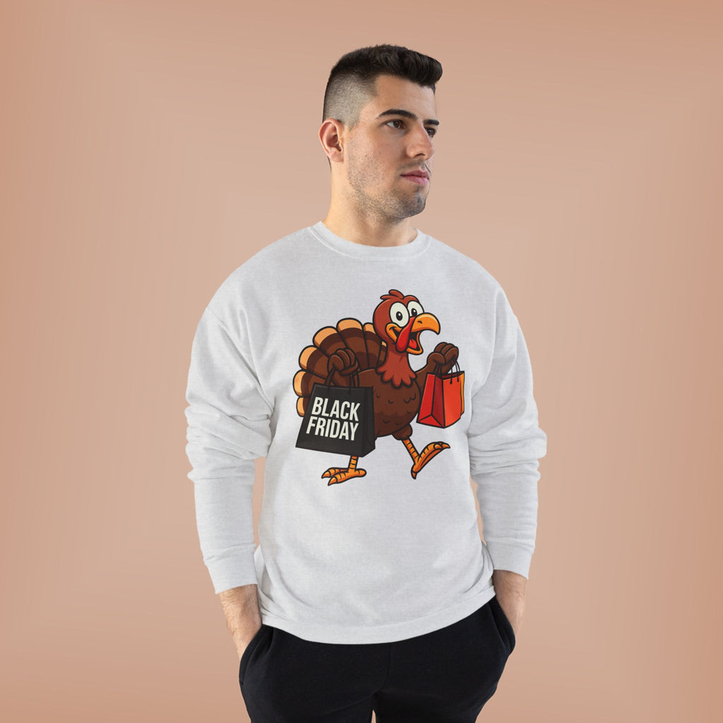 Black Friday Shopping Turkey Sweatshirt – Funny Thanksgiving & Holiday Gift