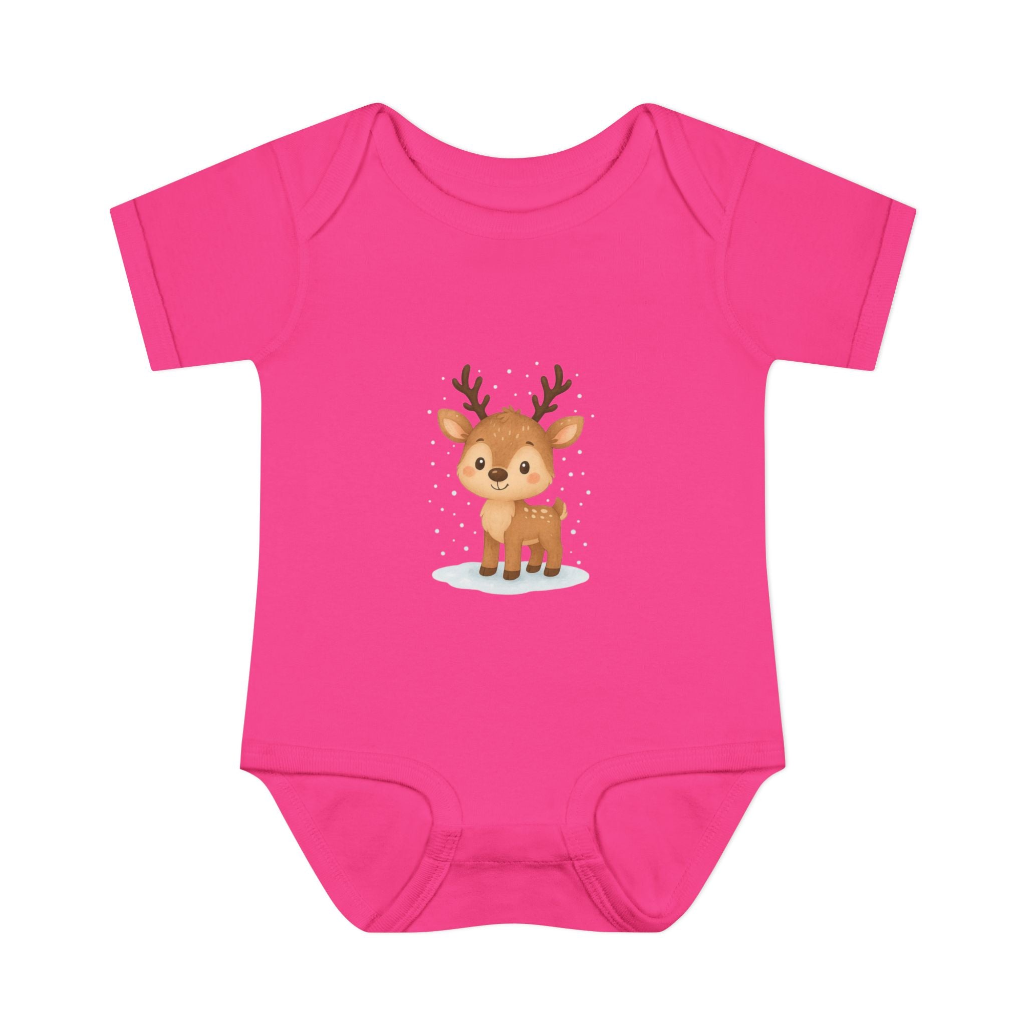 Cute Baby Reindeer Christmas Bodysuit – Holiday Infant One-Piece