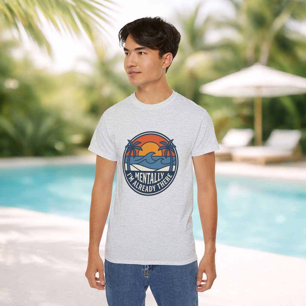 Mentally I’m Already There Summer Beach Sunset T-Shirt