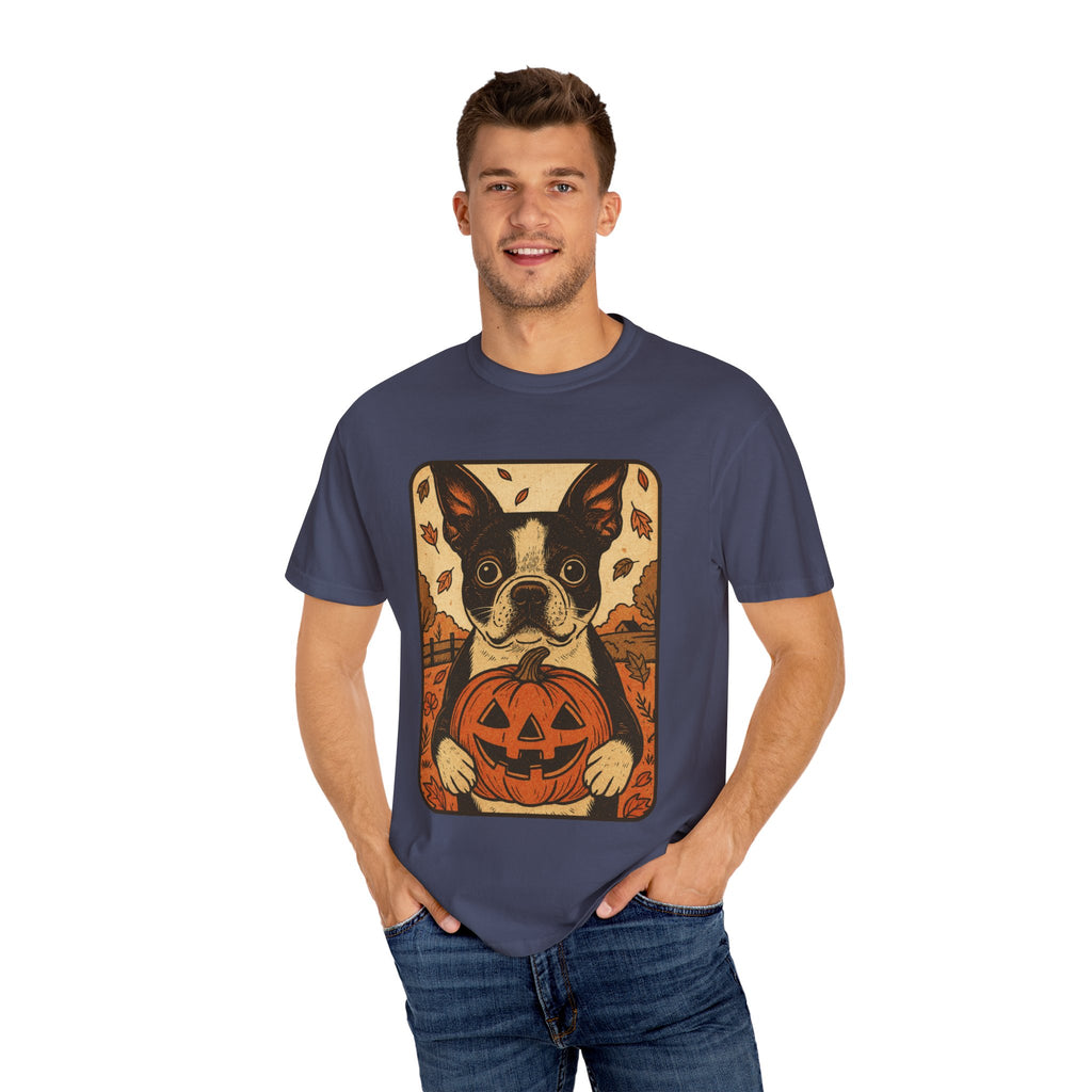 Boston Terrier Pumpkin Pals – Vintage Halloween Tee