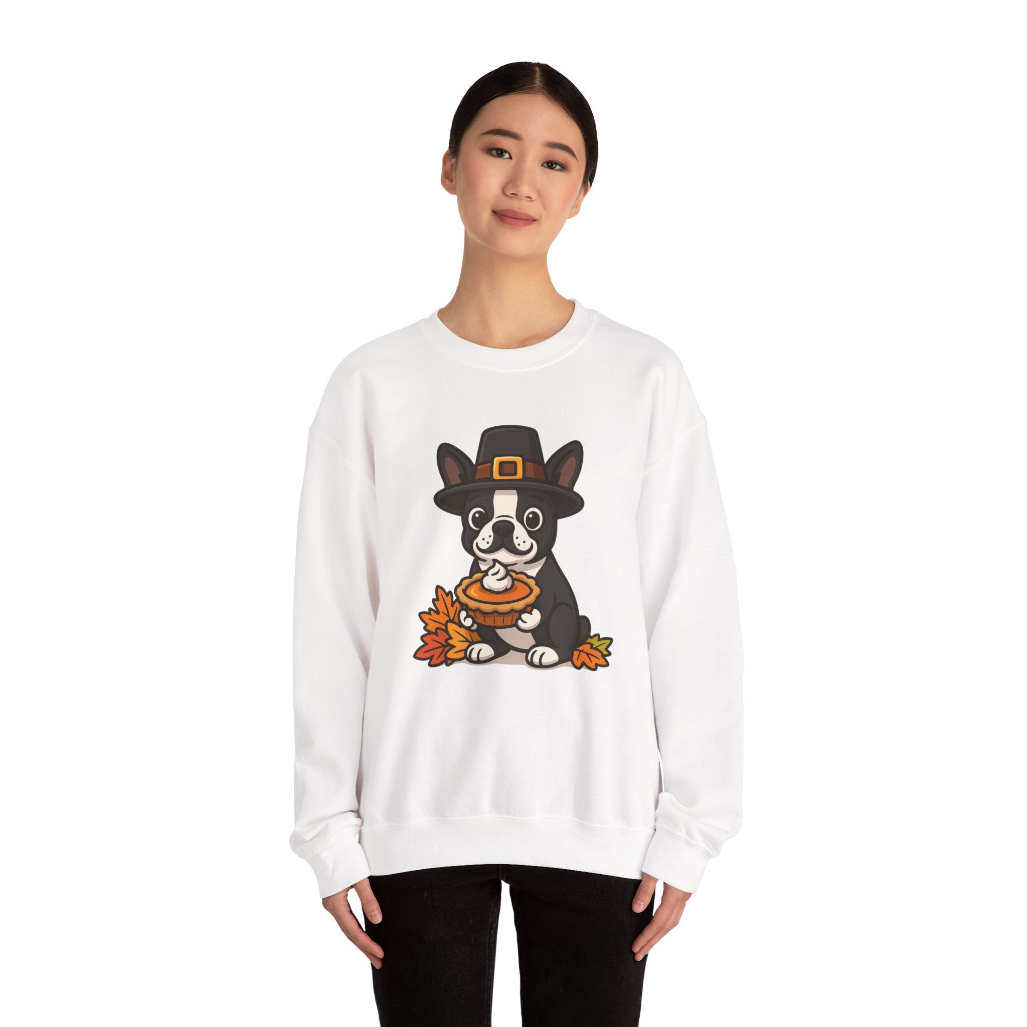 Boston Terrier Pilgrim Thanksgiving Sweatshirt