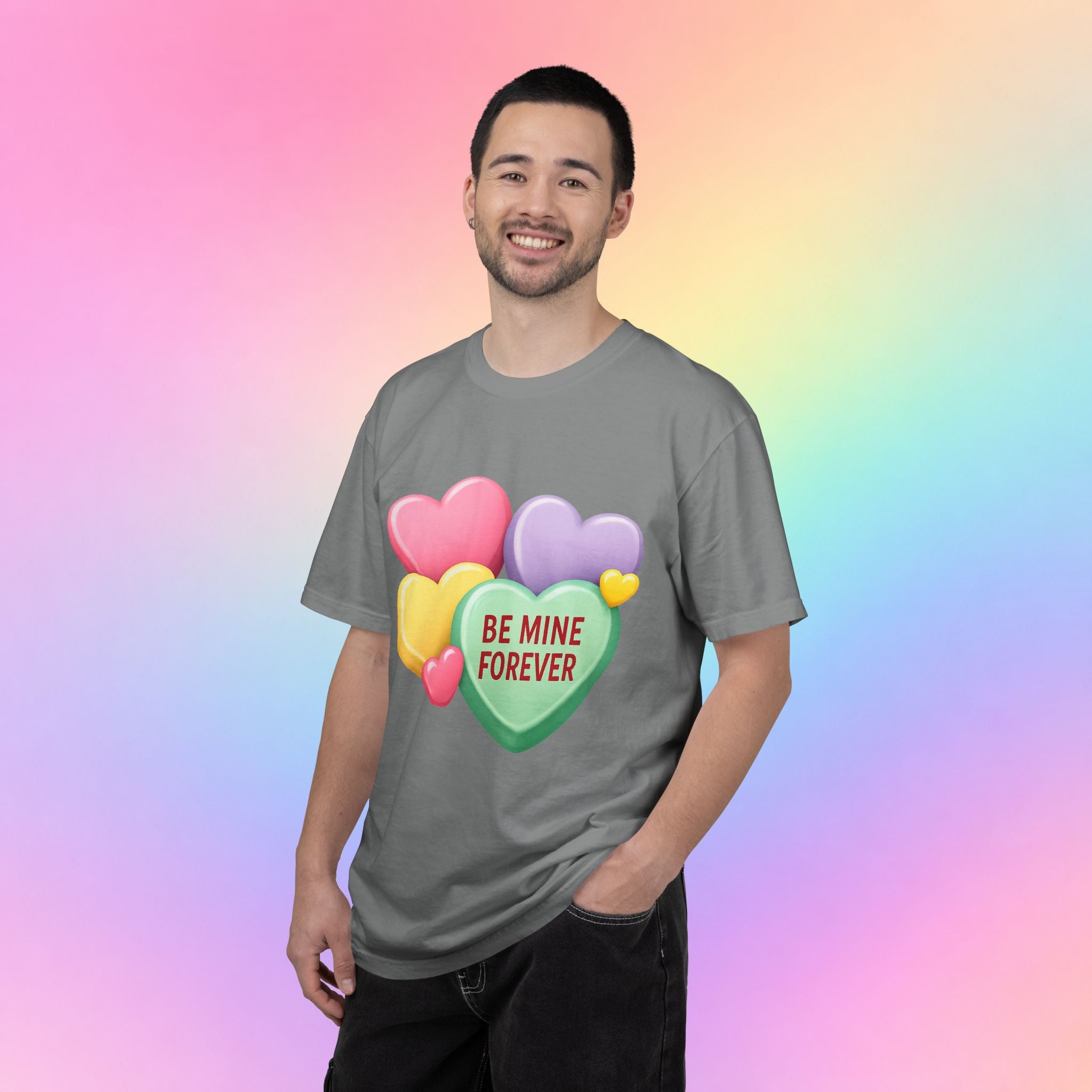 Be Mine Forever Valentine’s Day T-Shirt – Cute Candy Heart Unisex Graphic Tee