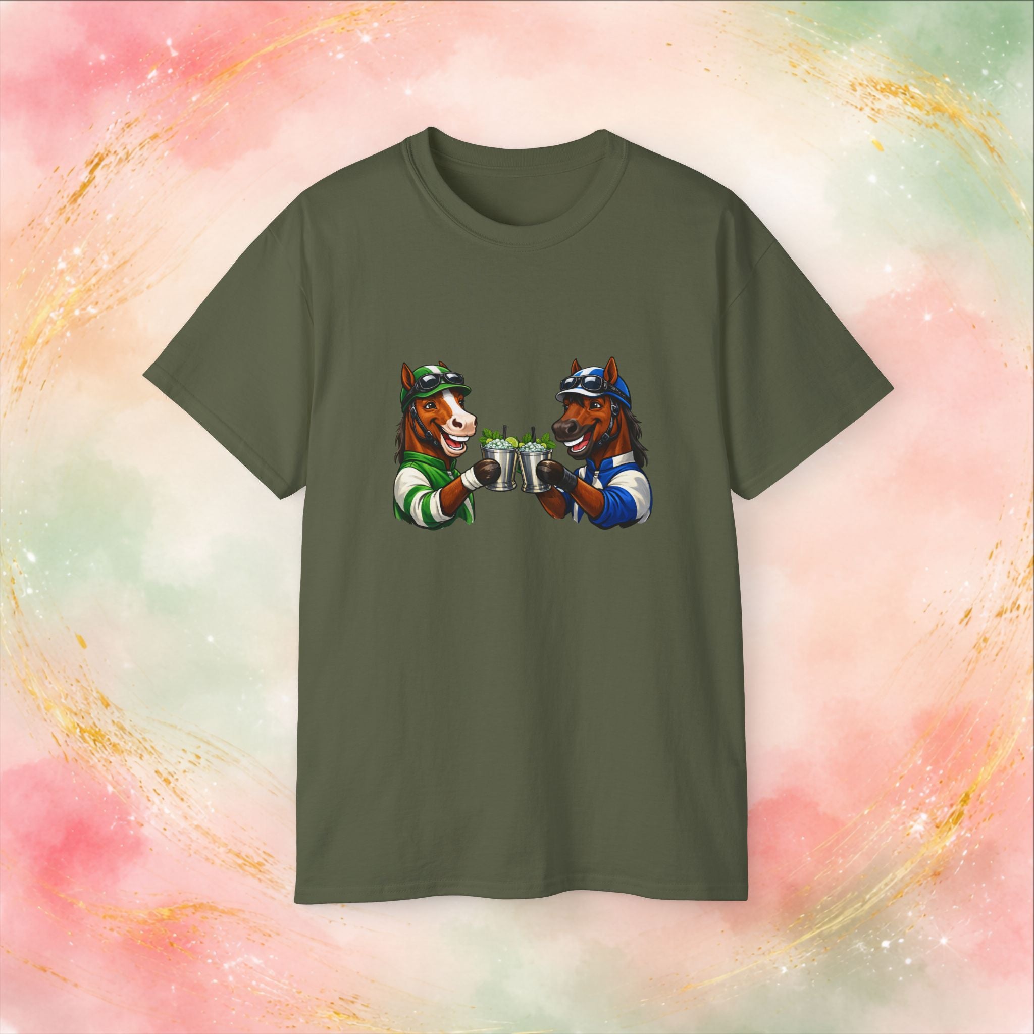 Derby Day Cheers: Funny Jockey Horses & Mint Juleps T-Shirt