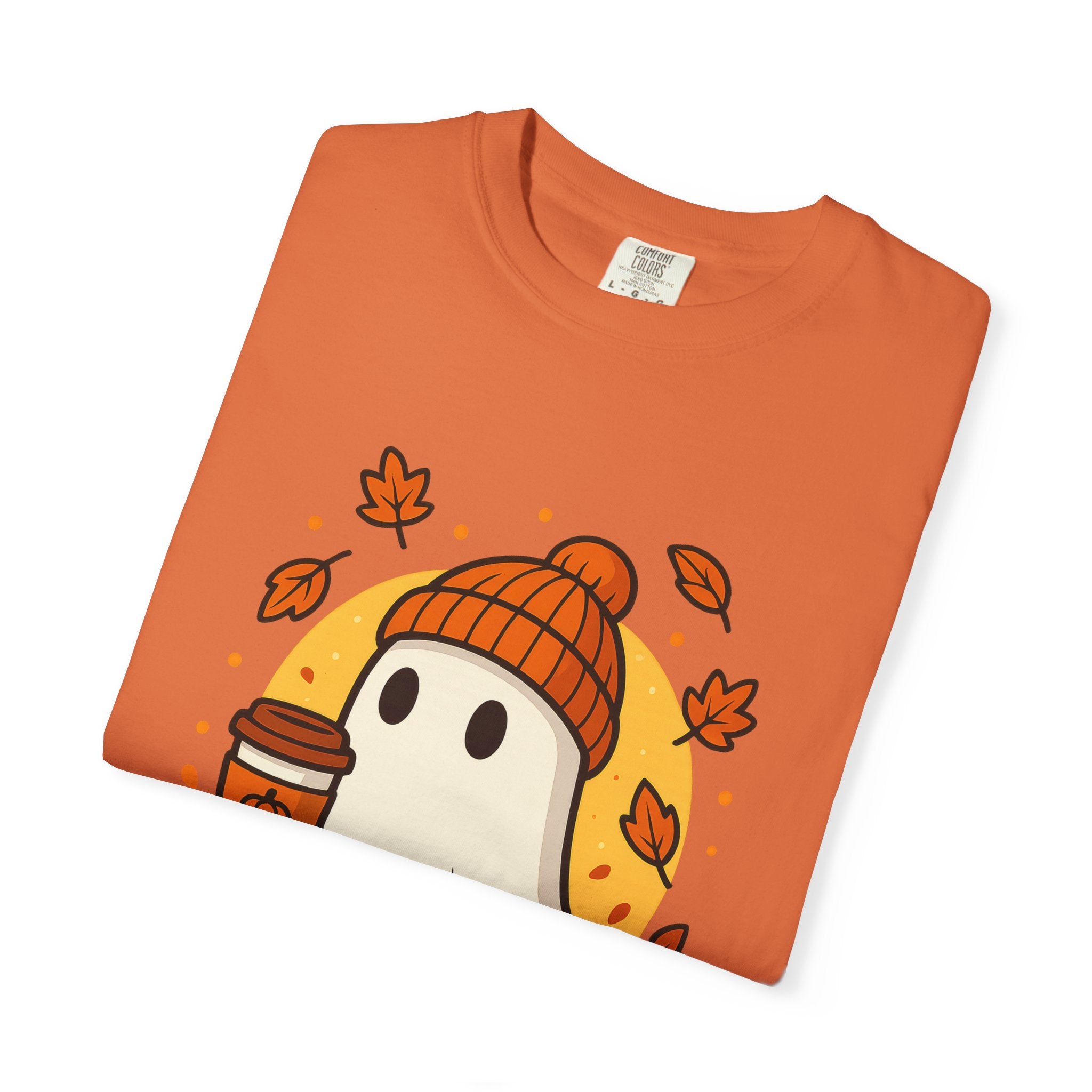 Cozy Ghost Pumpkin Spice Latte Fall T-Shirt