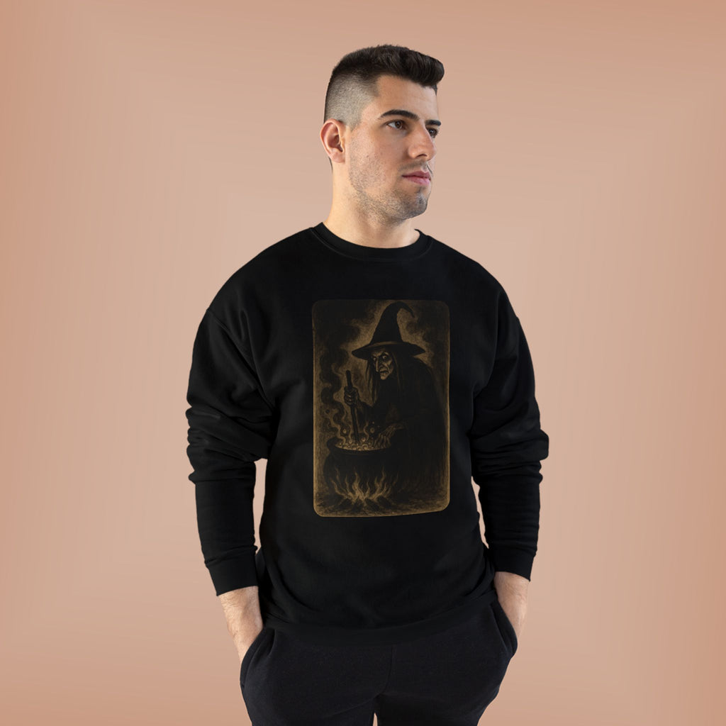 Vintage Witch Cauldron Sweatshirt – Spooky Retro Halloween Pullover