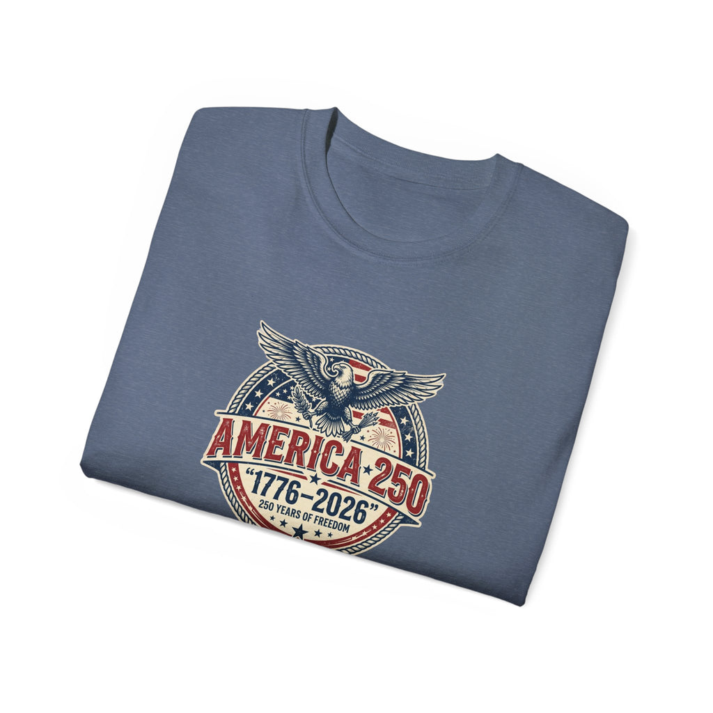 America 250 T-Shirt | 1776–2026 250 Years of Freedom 4th of July Patriotic Eagle Shirt