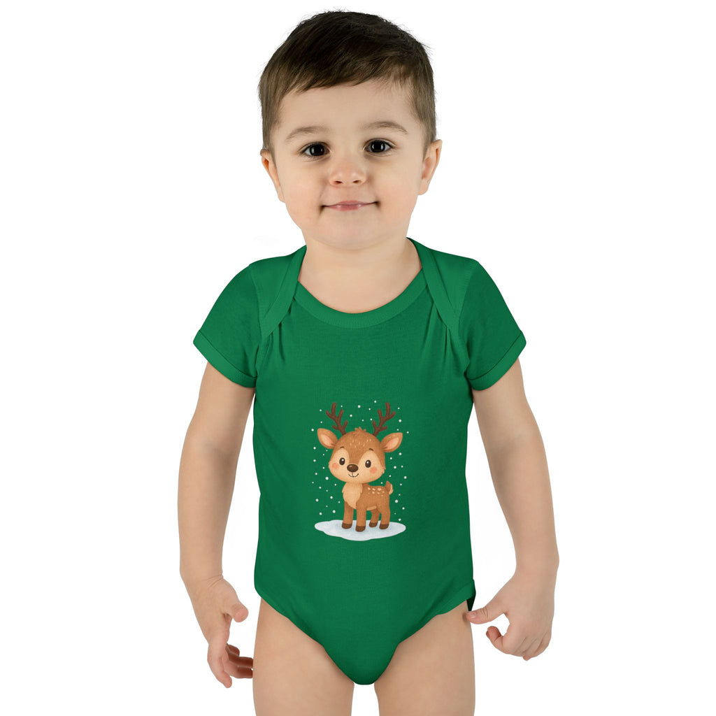 Cute Baby Reindeer Christmas Bodysuit – Holiday Infant One-Piece