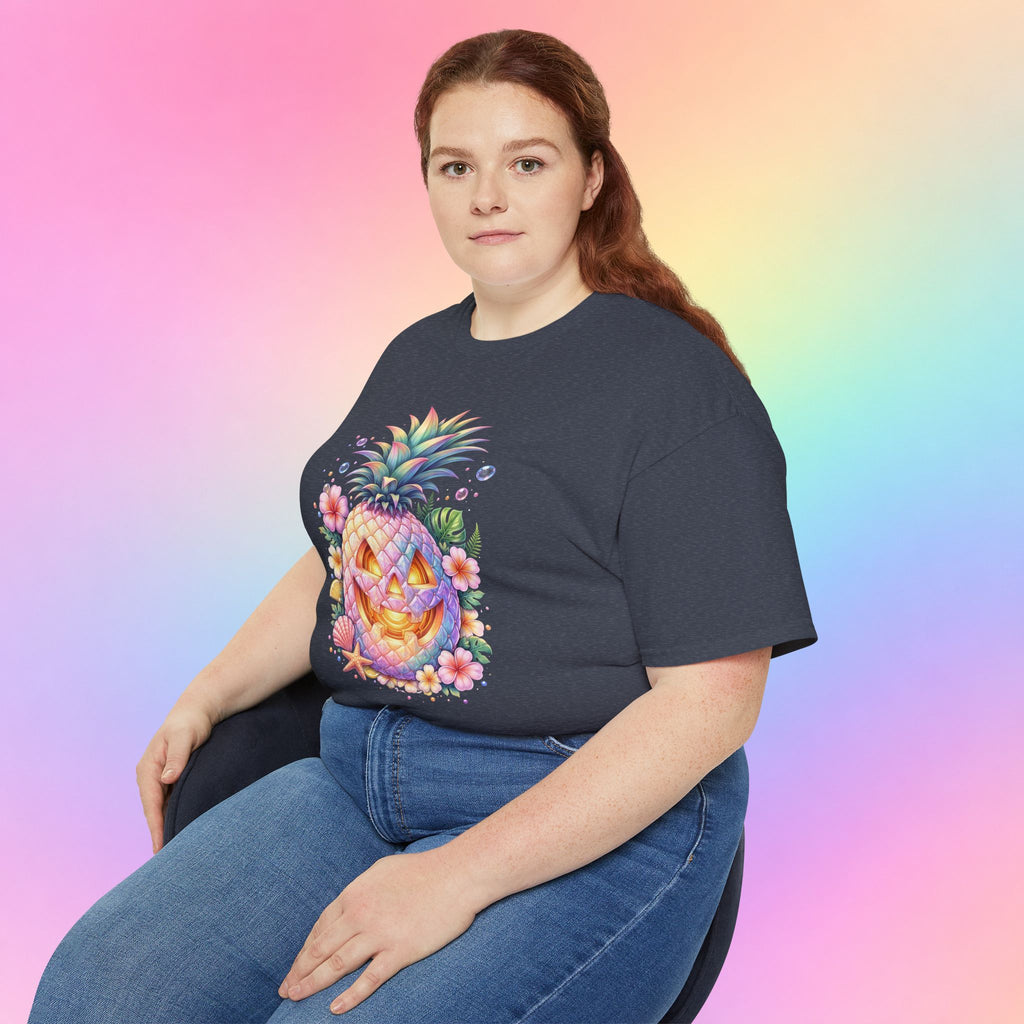 Summerween Pineapple Jack-O’-Lantern T-Shirt | Tropical Halloween Shirt