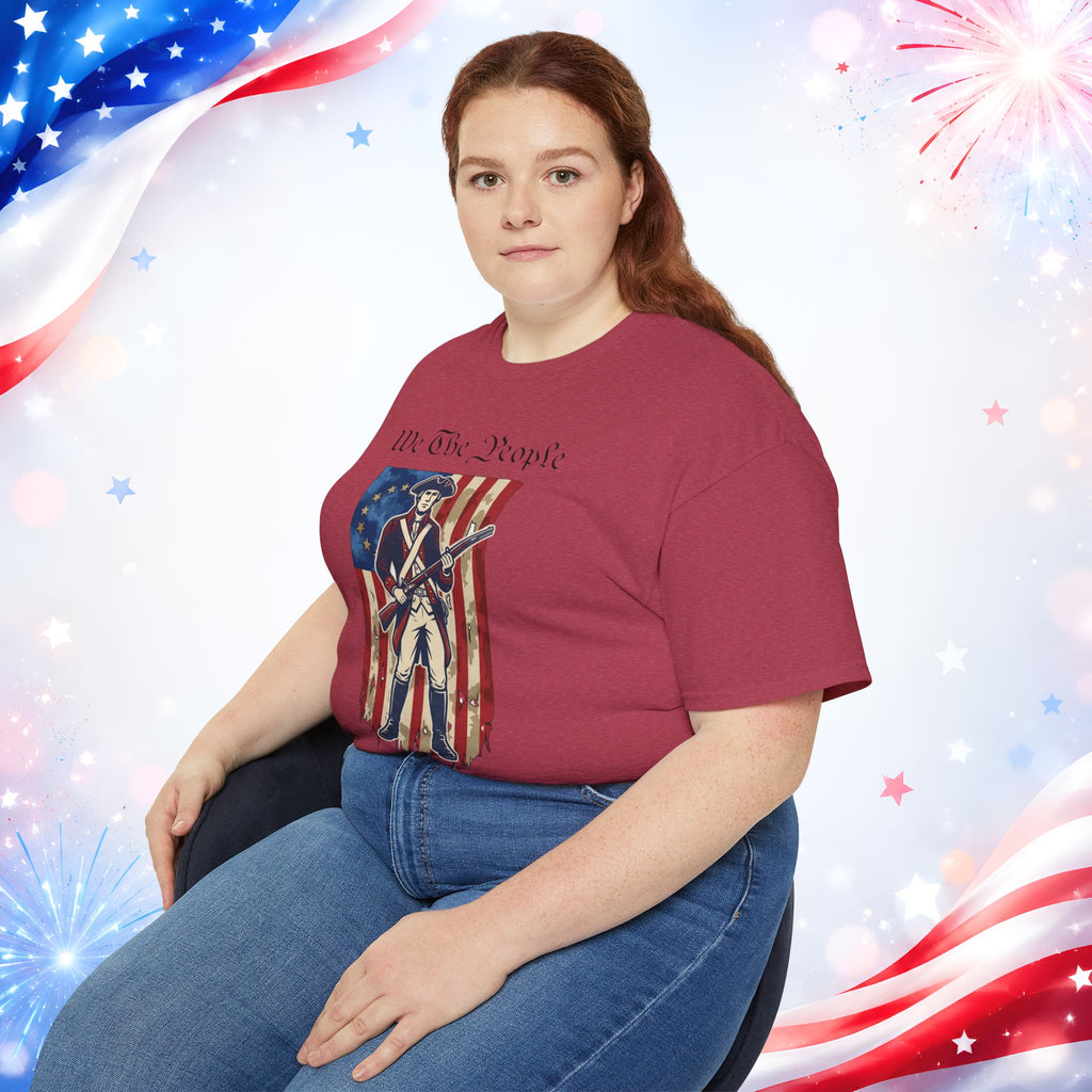 Revolutionary Soldier 4th of July T-Shirt | Vintage American Flag Patriotic Tee
