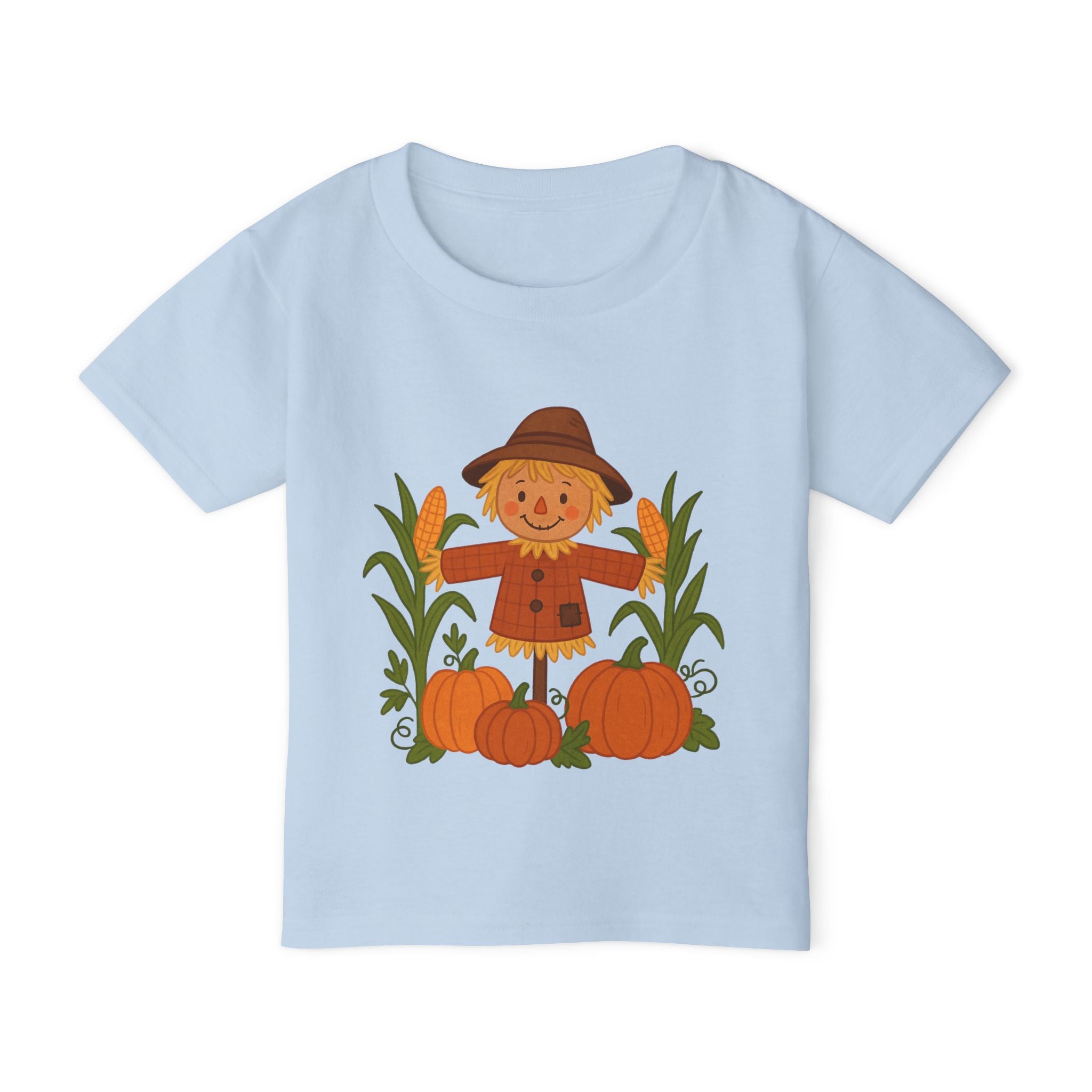 Cute Scarecrow & Pumpkins Fall Toddler T-Shirt
