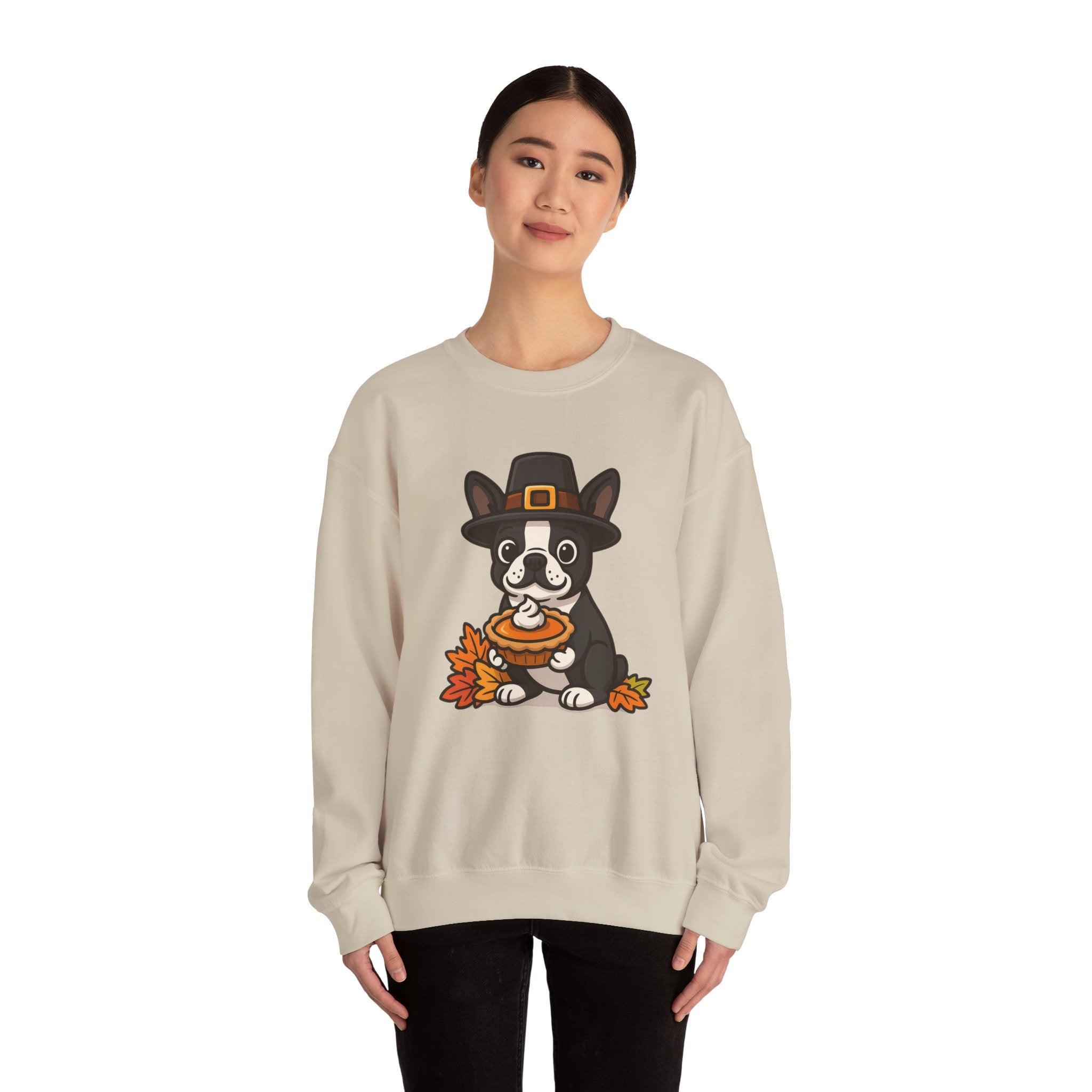 Boston Terrier Pilgrim Thanksgiving Sweatshirt