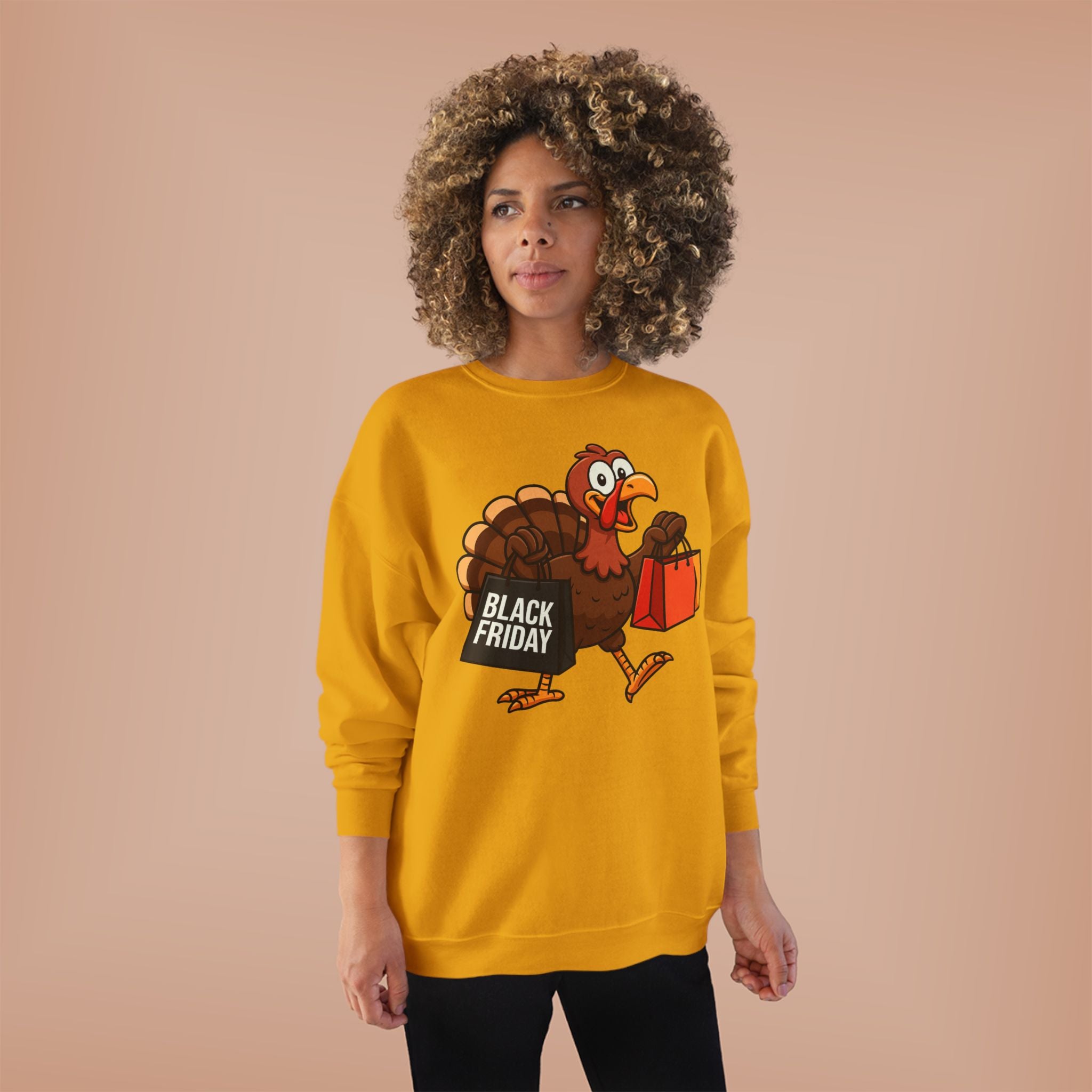 Black Friday Shopping Turkey Sweatshirt – Funny Thanksgiving & Holiday Gift