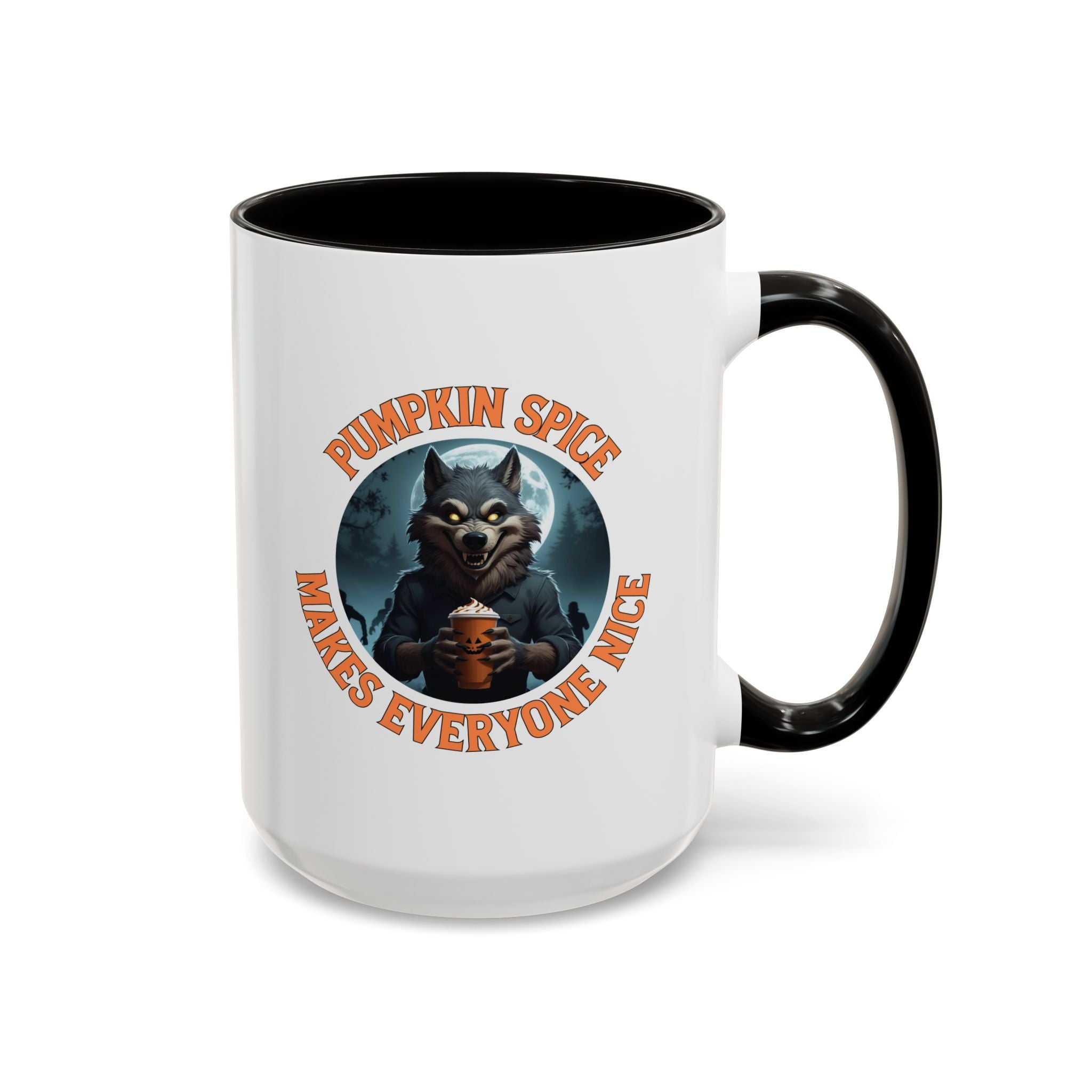 Pumpkin Spice Makes Everyone Nice Werewolf Coffee Mug
