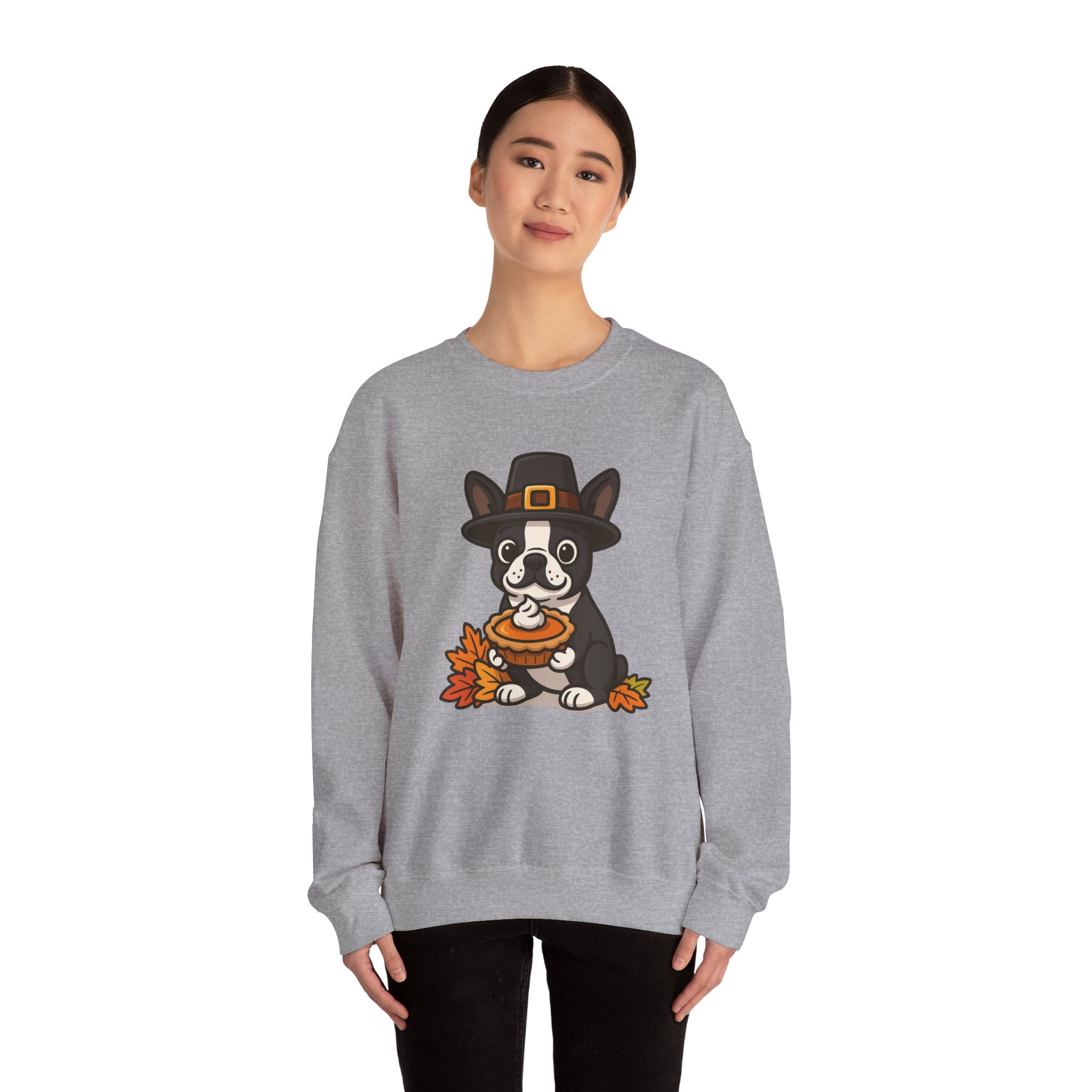 Boston Terrier Pilgrim Thanksgiving Sweatshirt