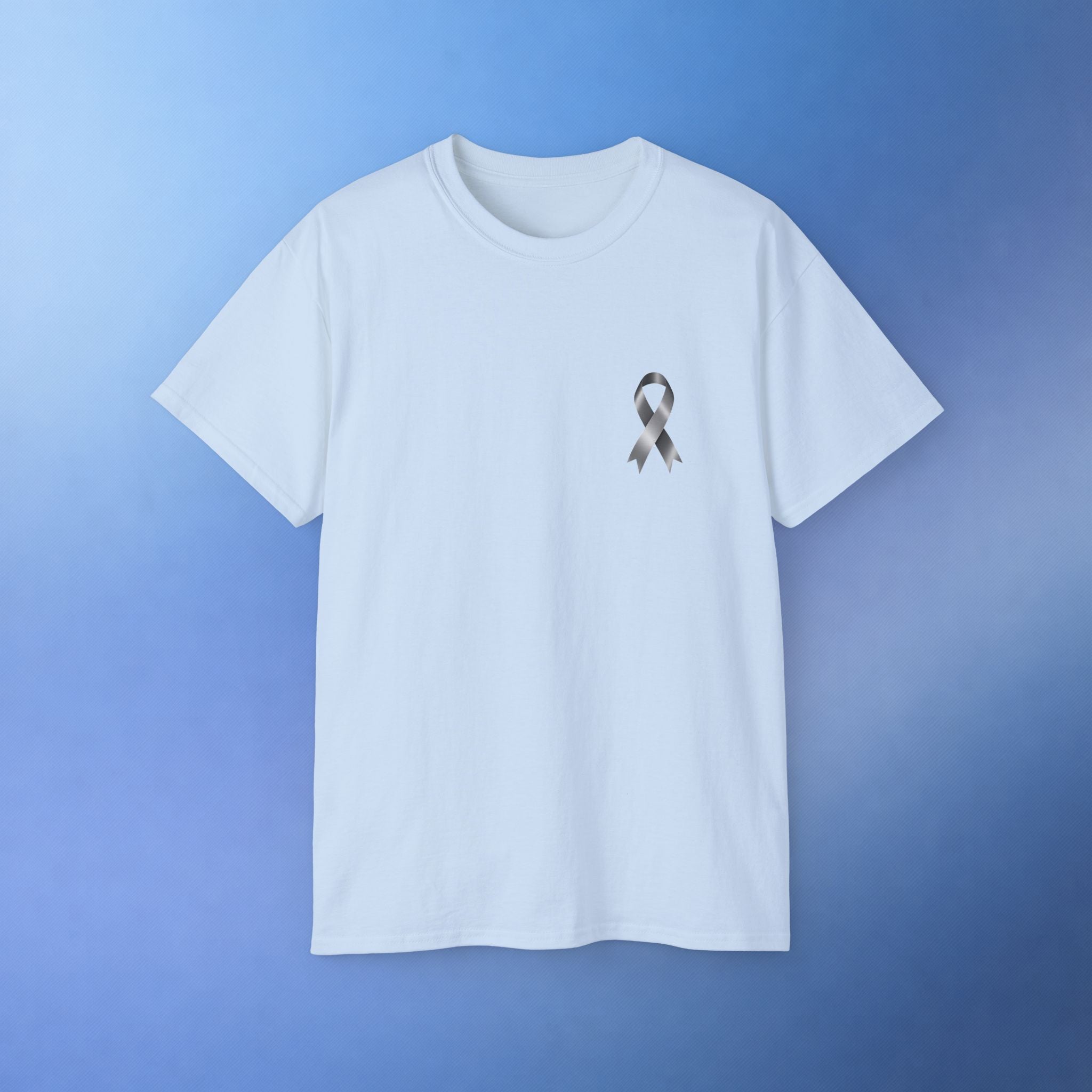 Brain Cancer Awareness Month T-Shirt | Gray Ribbon Floral Brain Design