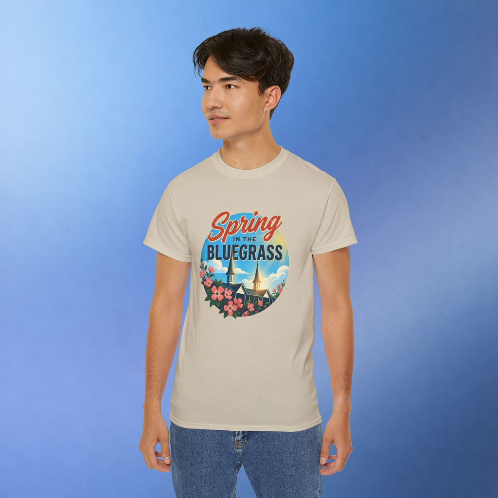 Spring in the Bluegrass T-Shirt – Kentucky Spring Floral Twin Spires Graphic Tee | Bluegrass Spirit Apparel