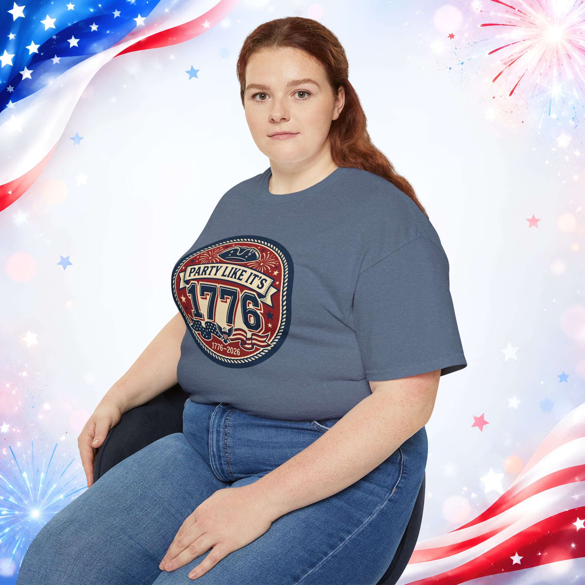 Party Like It’s 1776 T-Shirt | America 250th Birthday 4th of July Patriotic Tee