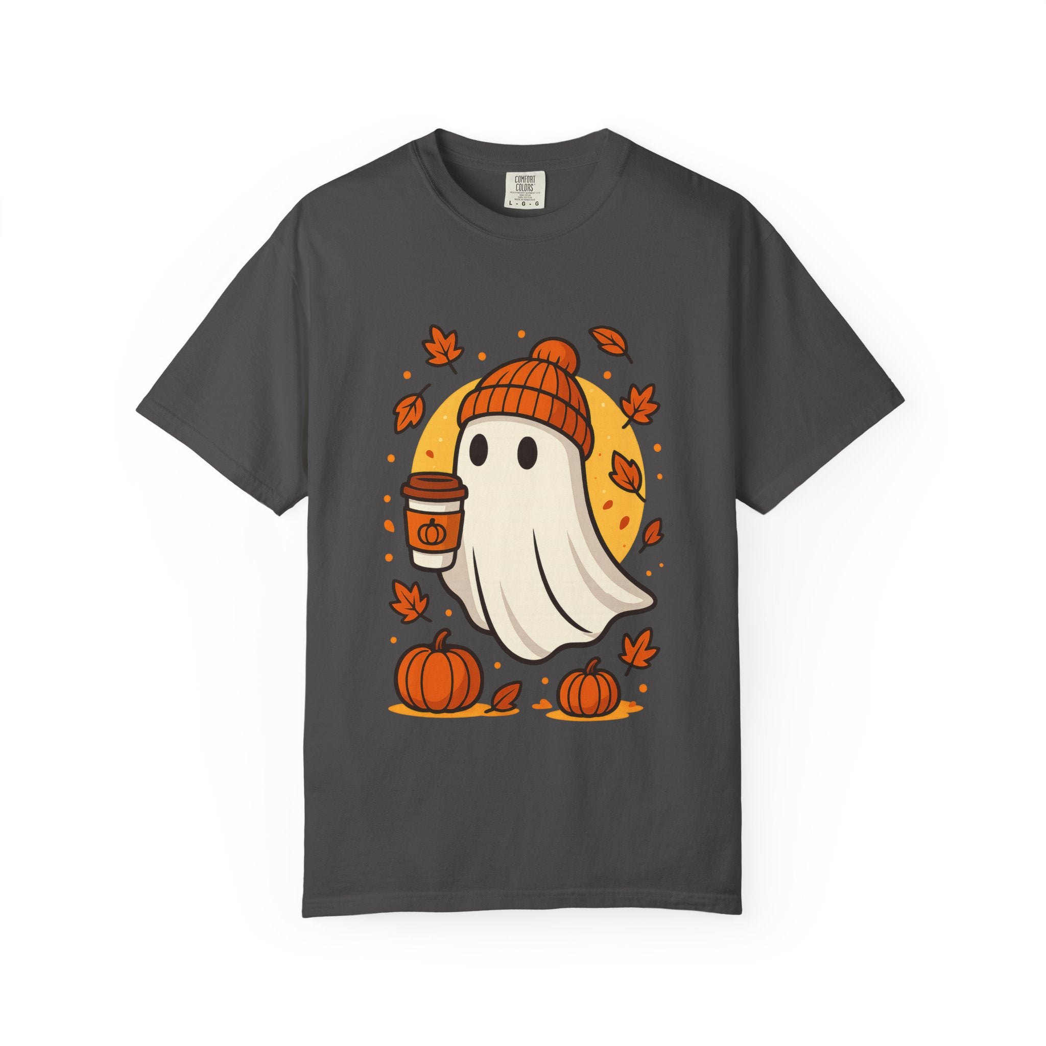 Cozy Ghost Pumpkin Spice Latte Fall T-Shirt