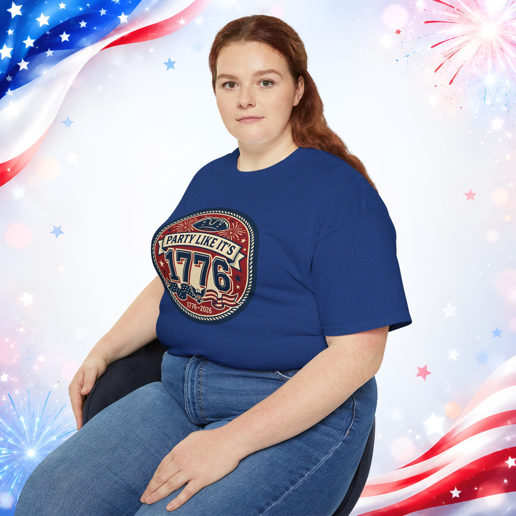 Party Like It’s 1776 T-Shirt | America 250th Birthday 4th of July Patriotic Tee