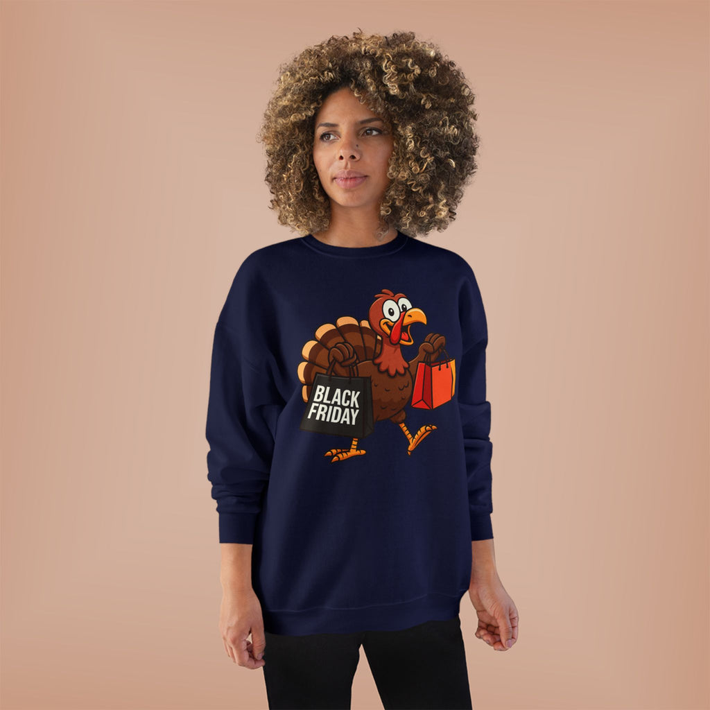 Black Friday Shopping Turkey Sweatshirt – Funny Thanksgiving & Holiday Gift