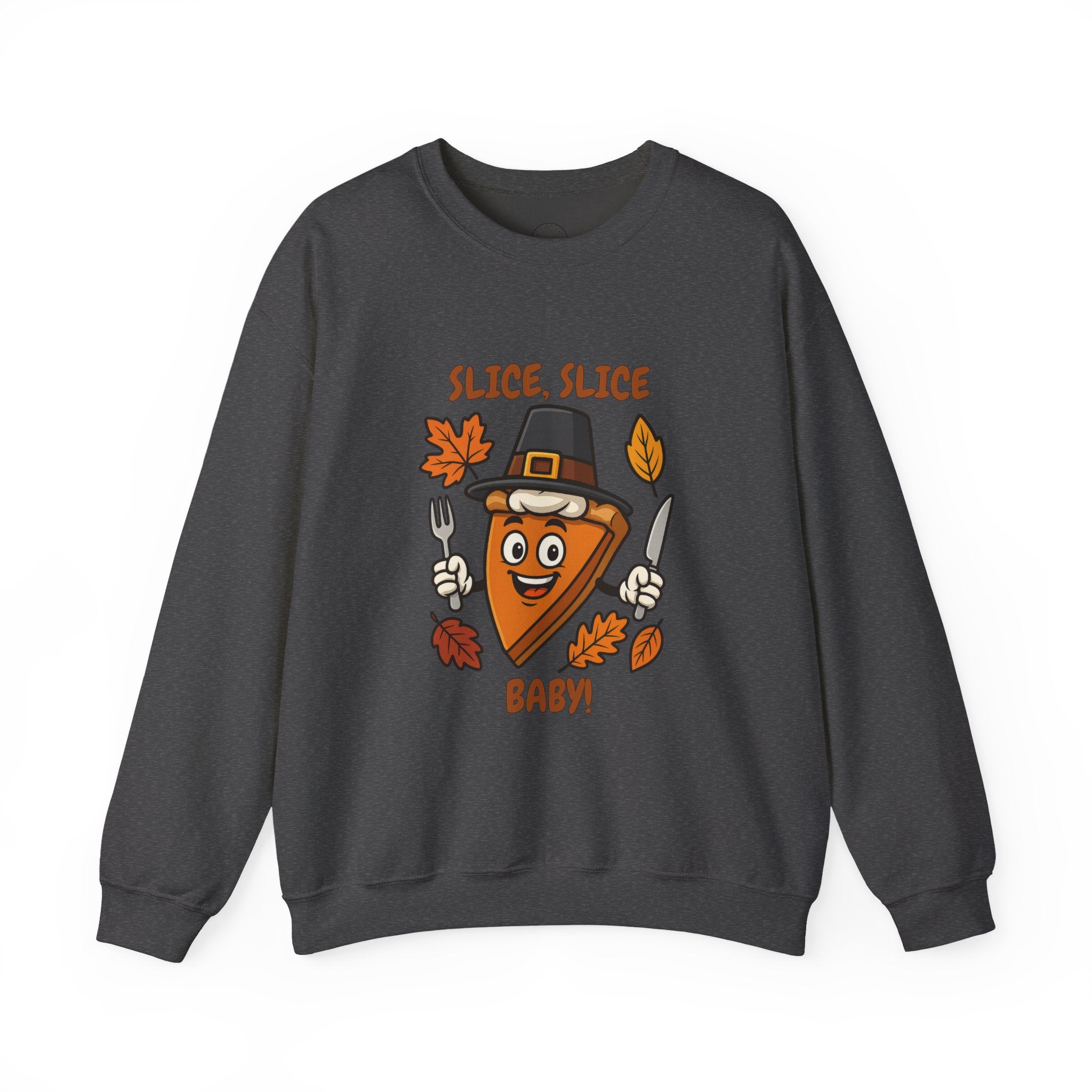 Pumpkin Pie Pilgrim Slice Cartoon | Fun Thanksgiving Sweatshirt