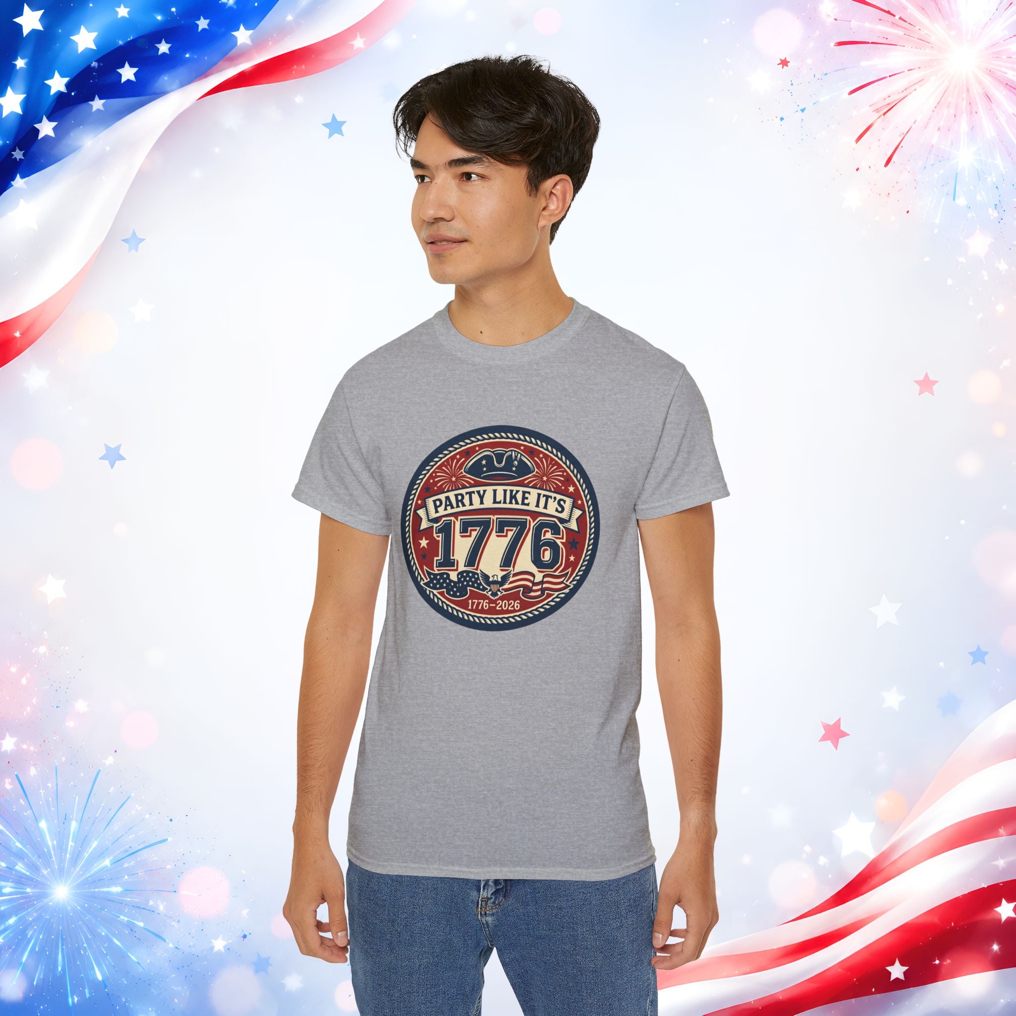Party Like It’s 1776 T-Shirt | America 250th Birthday 4th of July Patriotic Tee