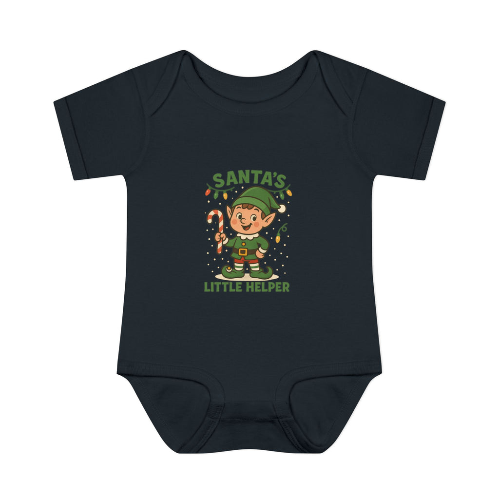 Santa’s Little Helper Baby Christmas Bodysuit – Cute Holiday Elf Infant Onesie