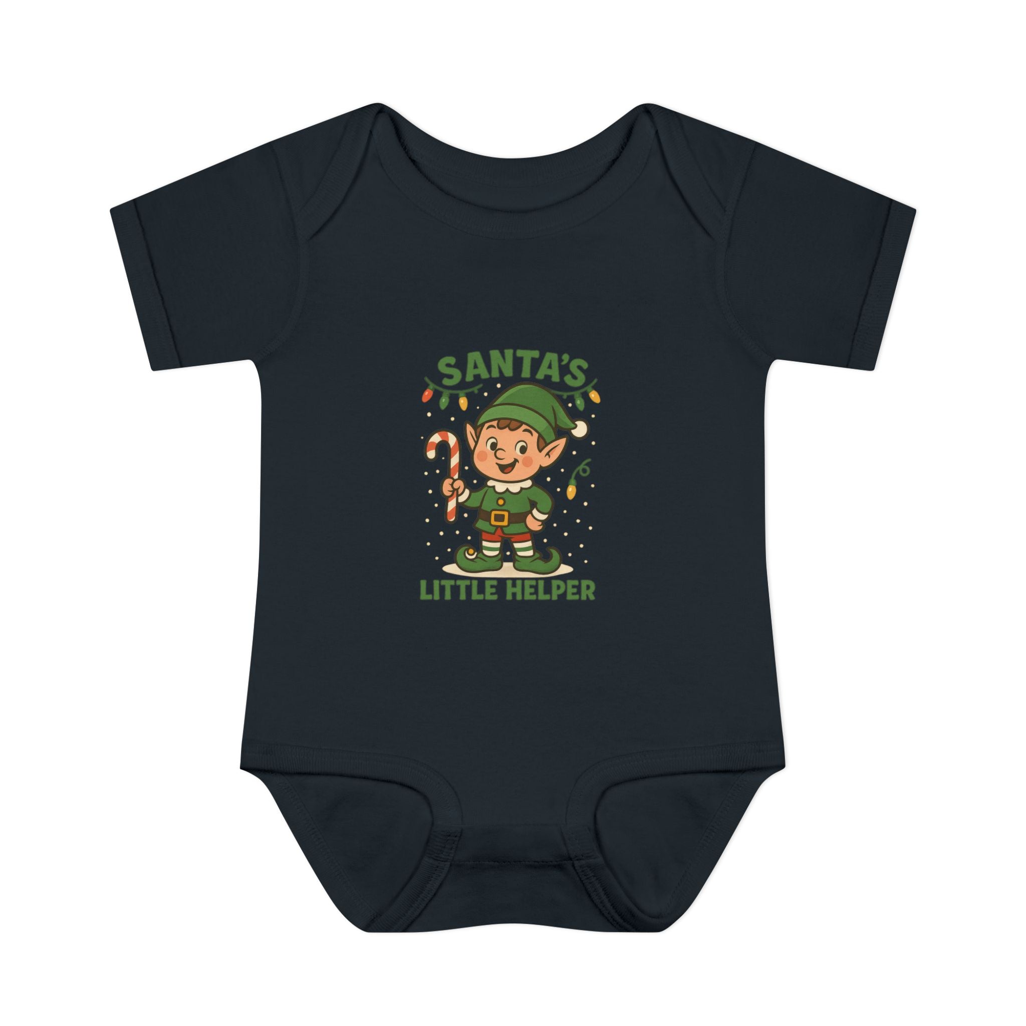 Santa’s Little Helper Baby Christmas Bodysuit – Cute Holiday Elf Infant Onesie