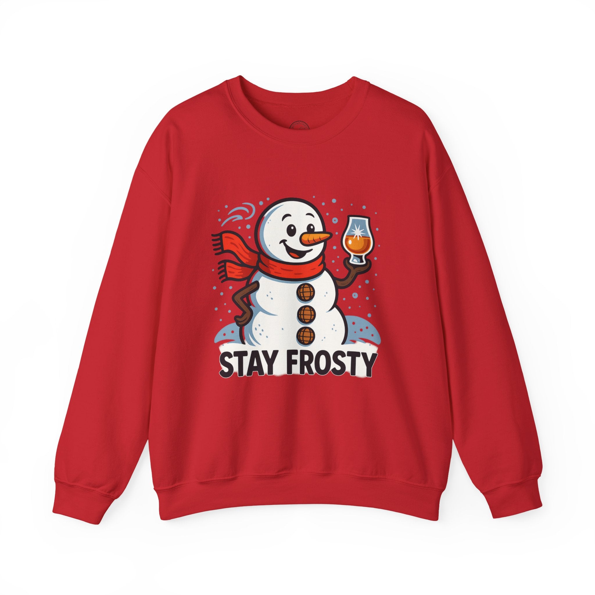 Stay Frosty Snowman Bourbon Christmas Sweatshirt – Funny Holiday Bourbon Lover Gift