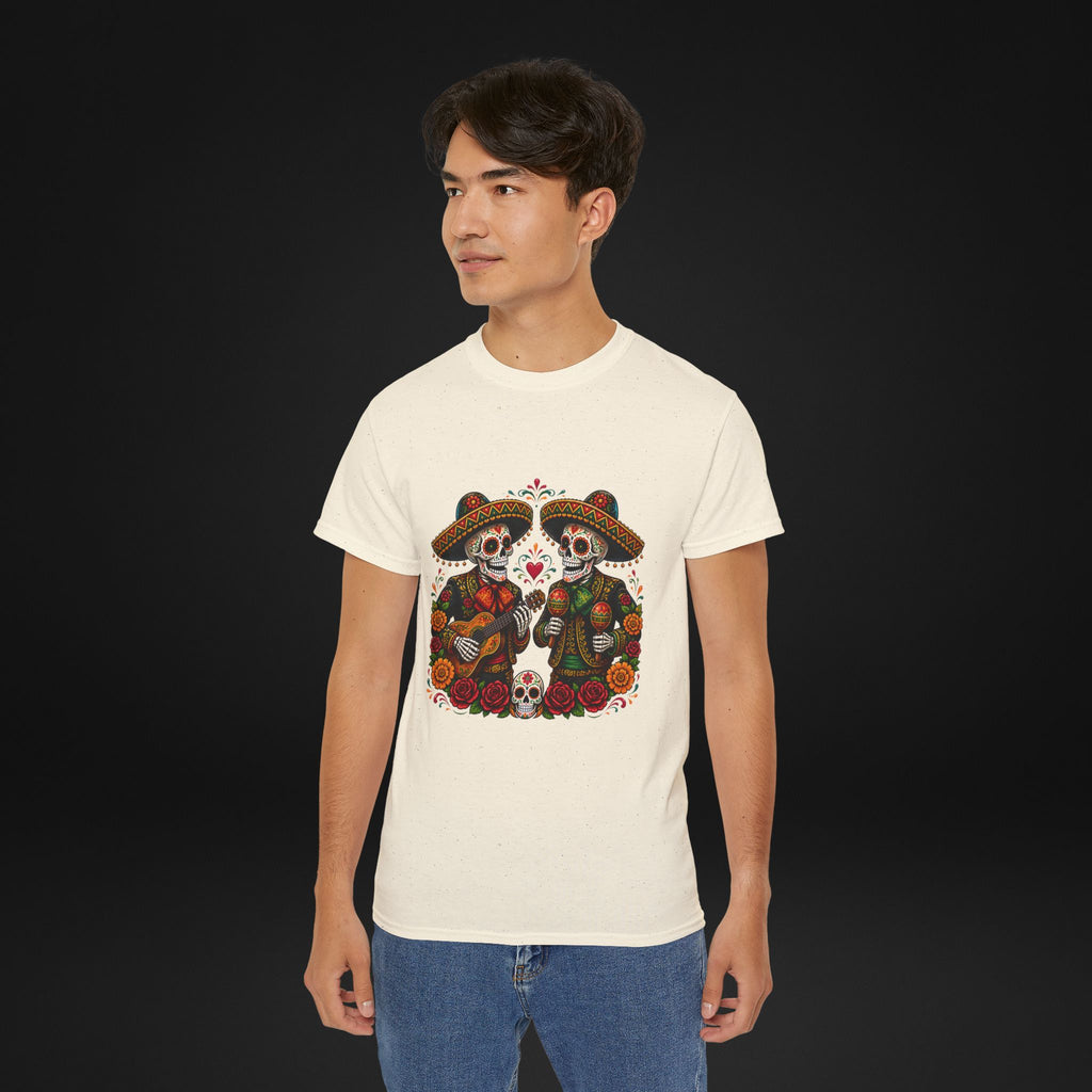 Cinco De Mayo Sugar Skull Mariachi T-Shirt | Dia de los Muertos Inspired Fiesta Tee