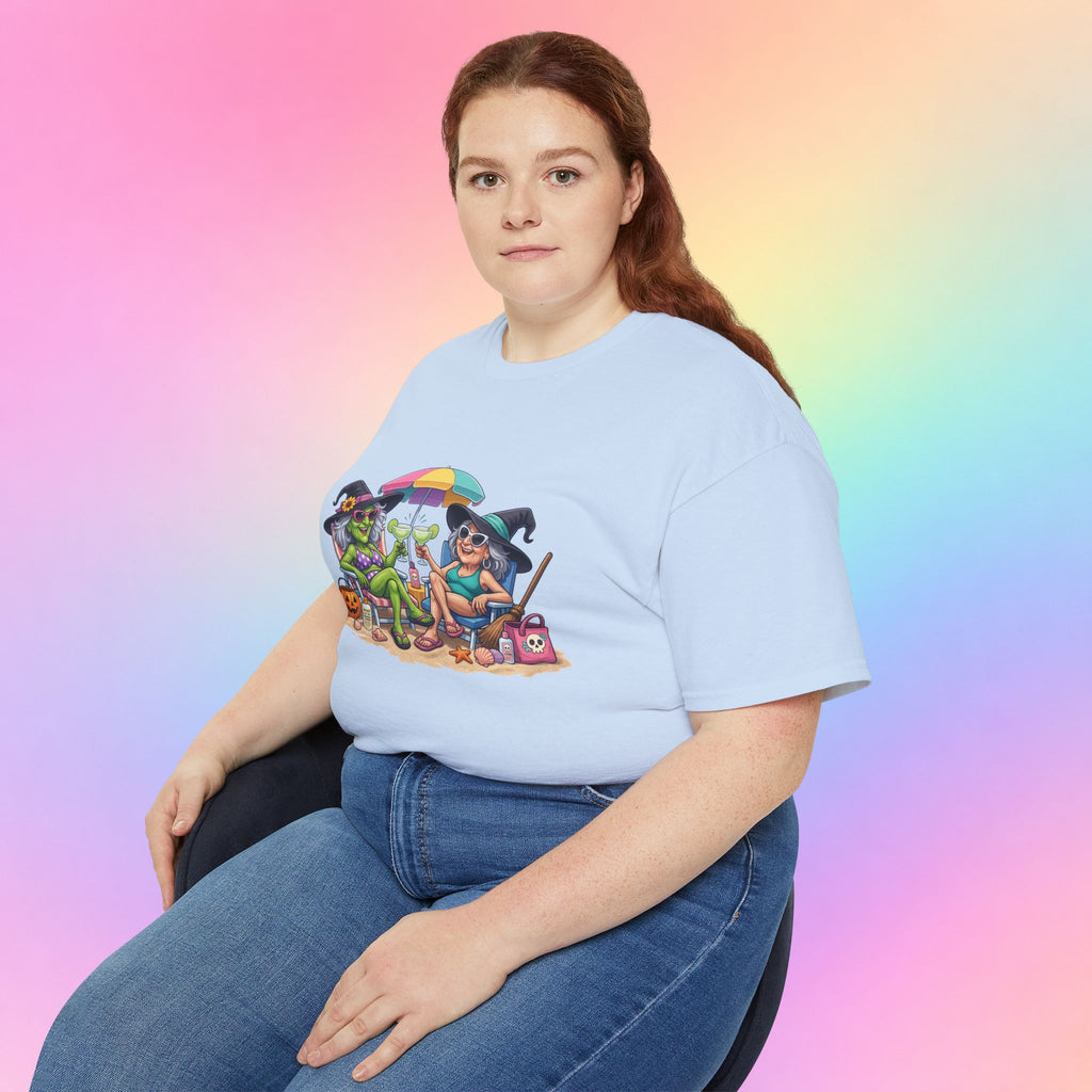 Summerween Witches Beach T-Shirt | Funny Halloween Summer Tee