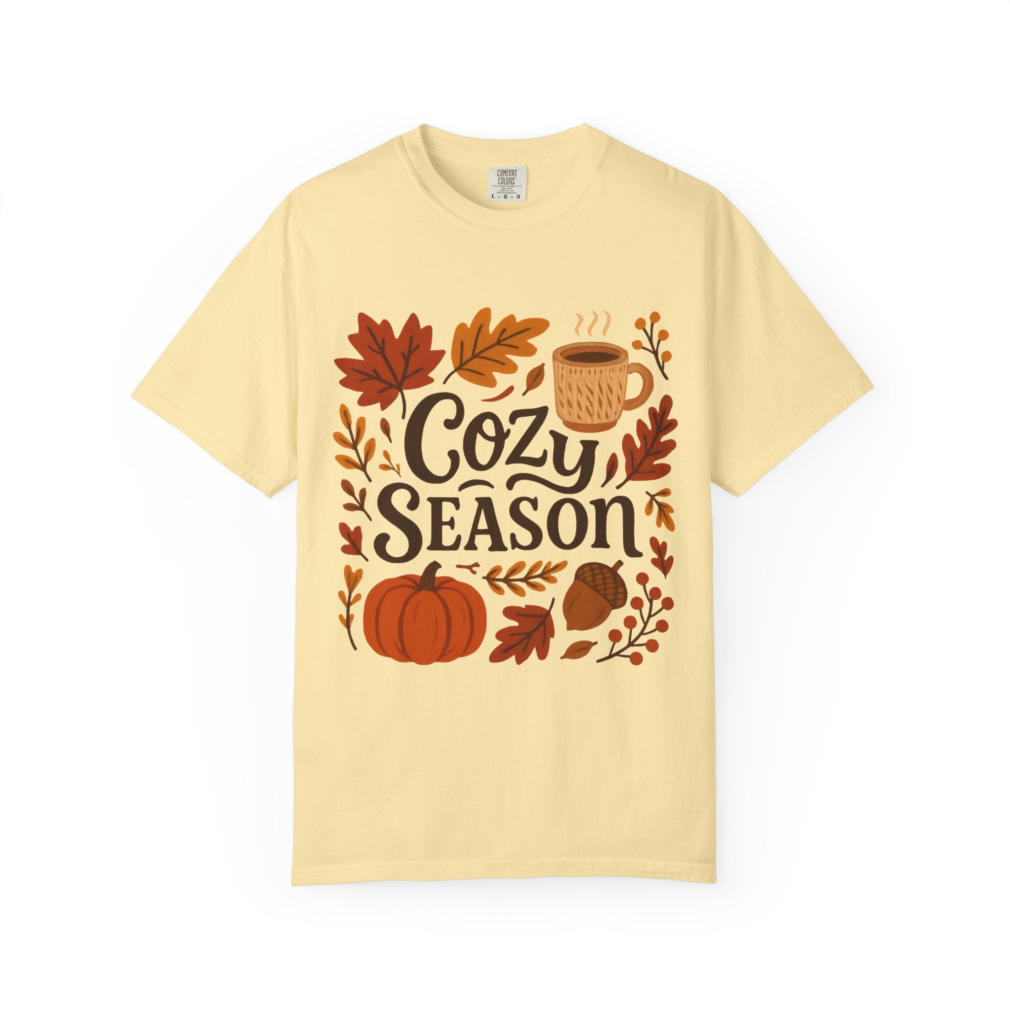 Cozy Season Unisex T-shirt, Fall Fashion Tee, Autumn Apparel, Gift for Him/Her, Pumpkin Spice Shirt, Relaxing Vibes