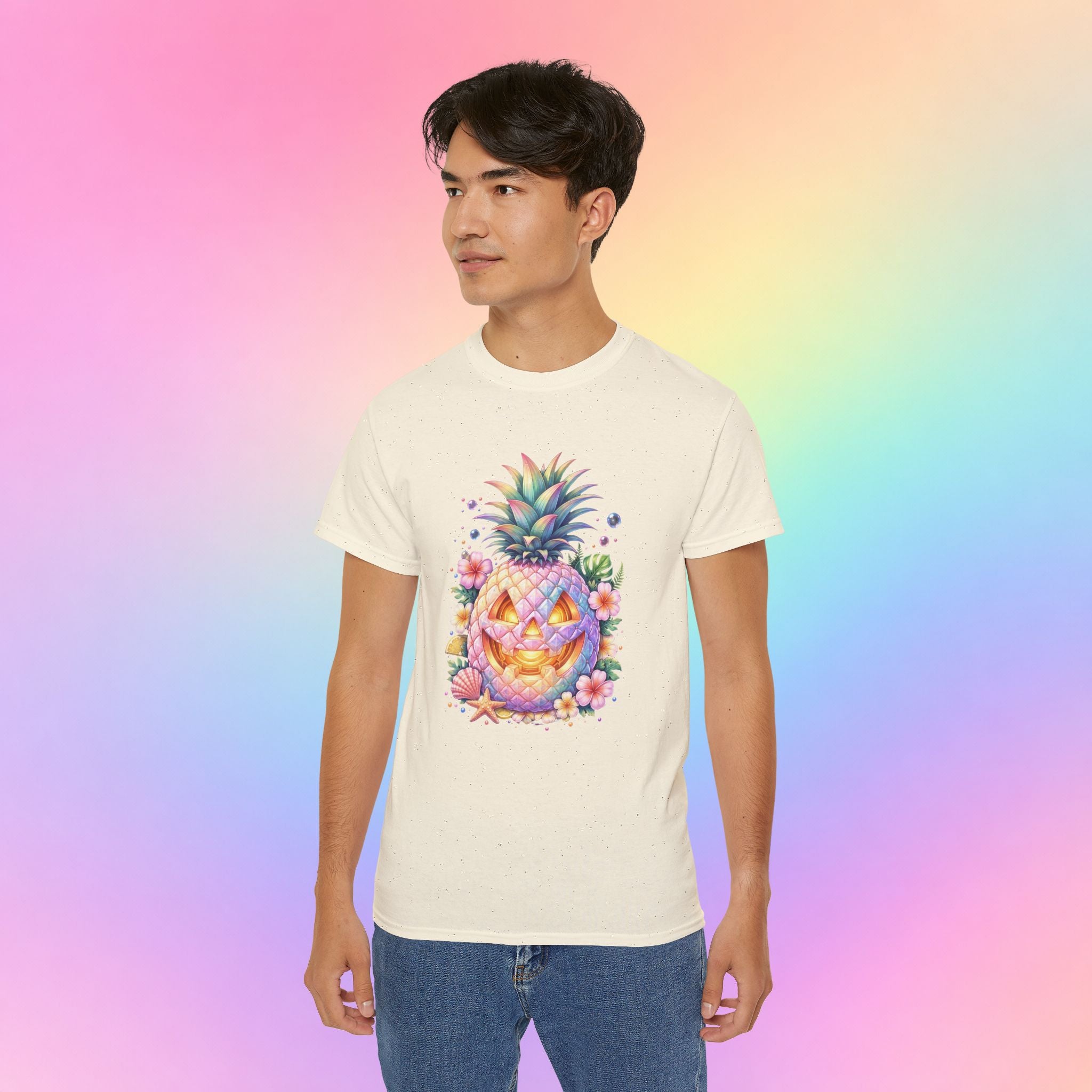 Summerween Pineapple Jack-O’-Lantern T-Shirt | Tropical Halloween Shirt