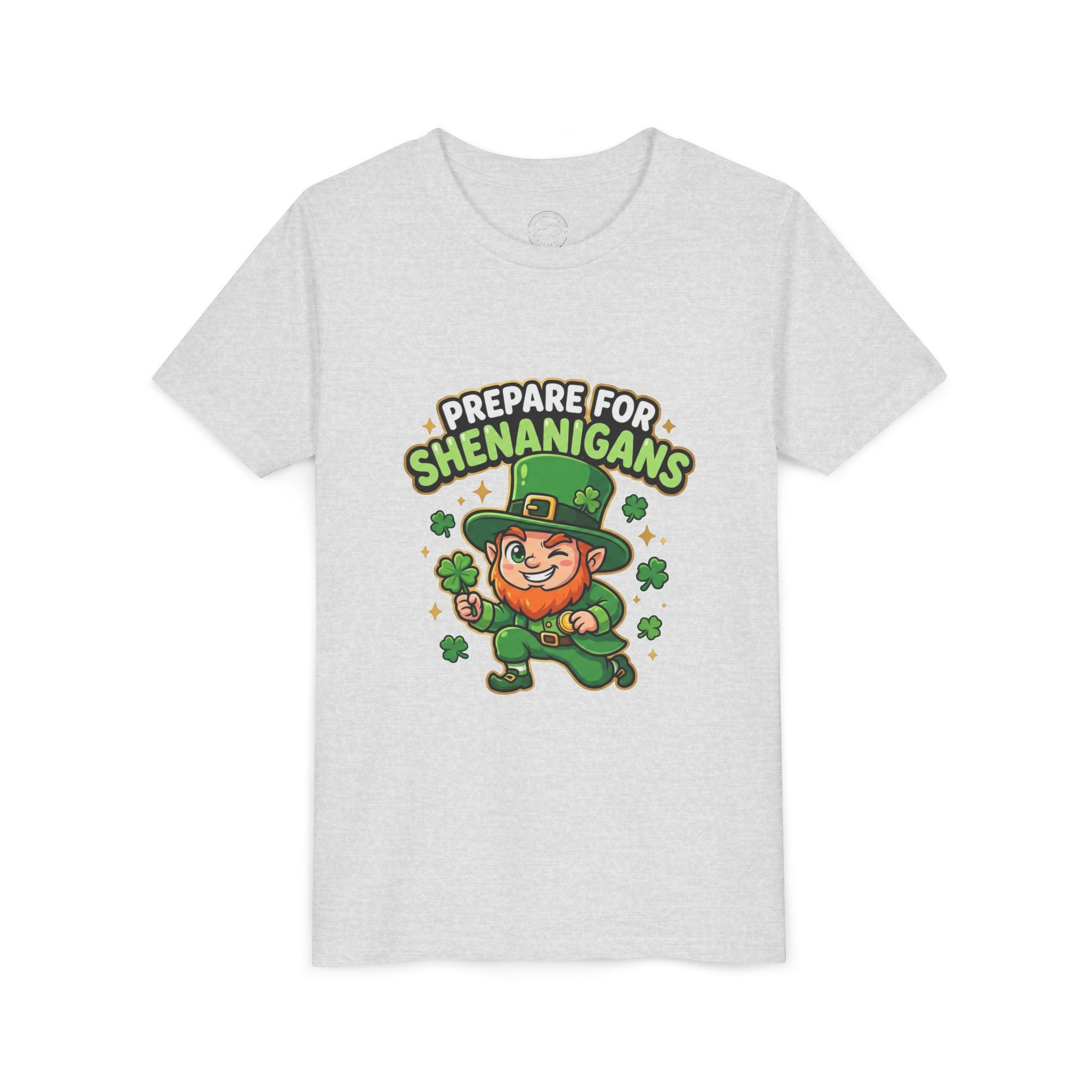Prepare For Shenanigans Youth T-Shirt – Funny St. Patrick’s Day Leprechaun Shirt for Kids
