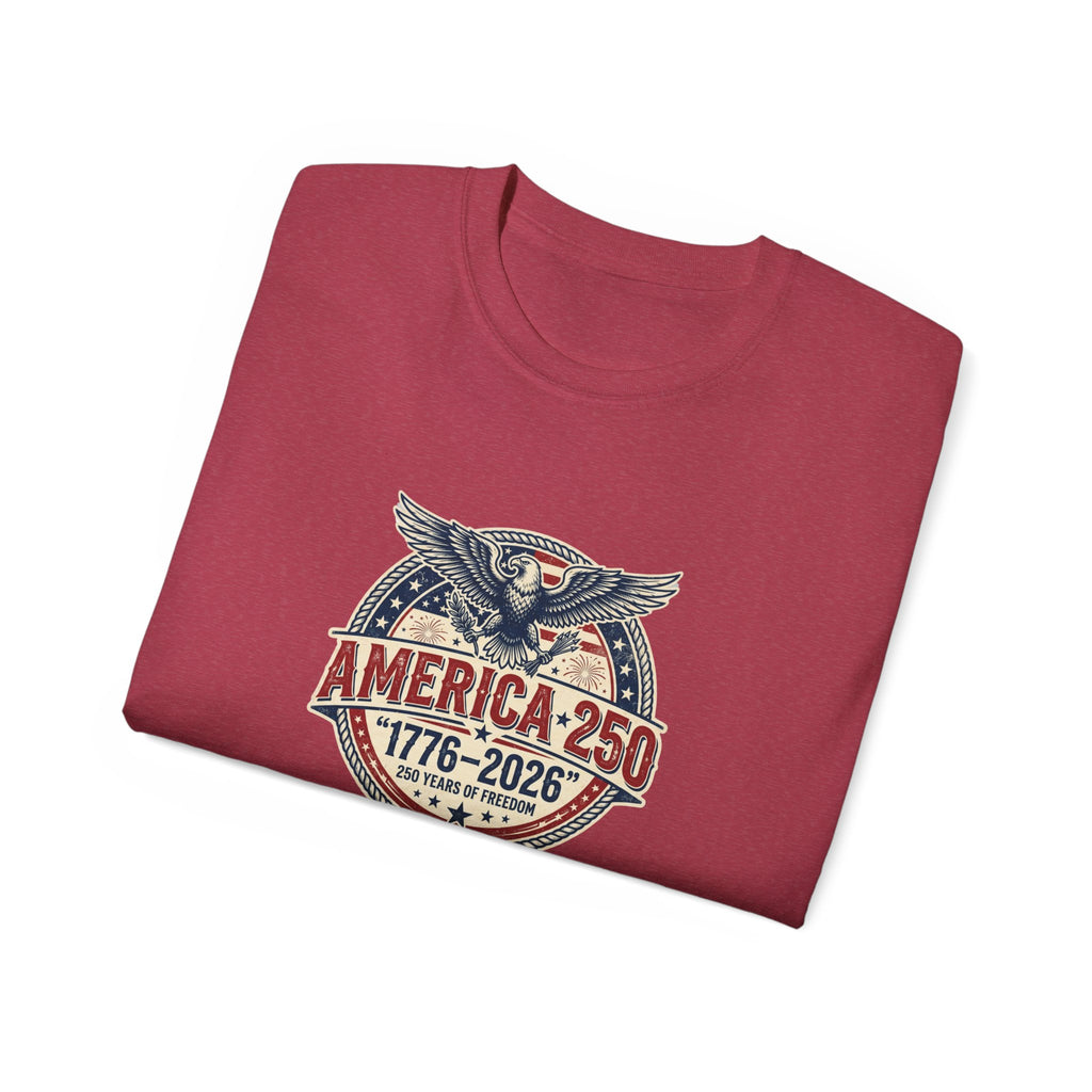 America 250 T-Shirt | 1776–2026 250 Years of Freedom 4th of July Patriotic Eagle Shirt