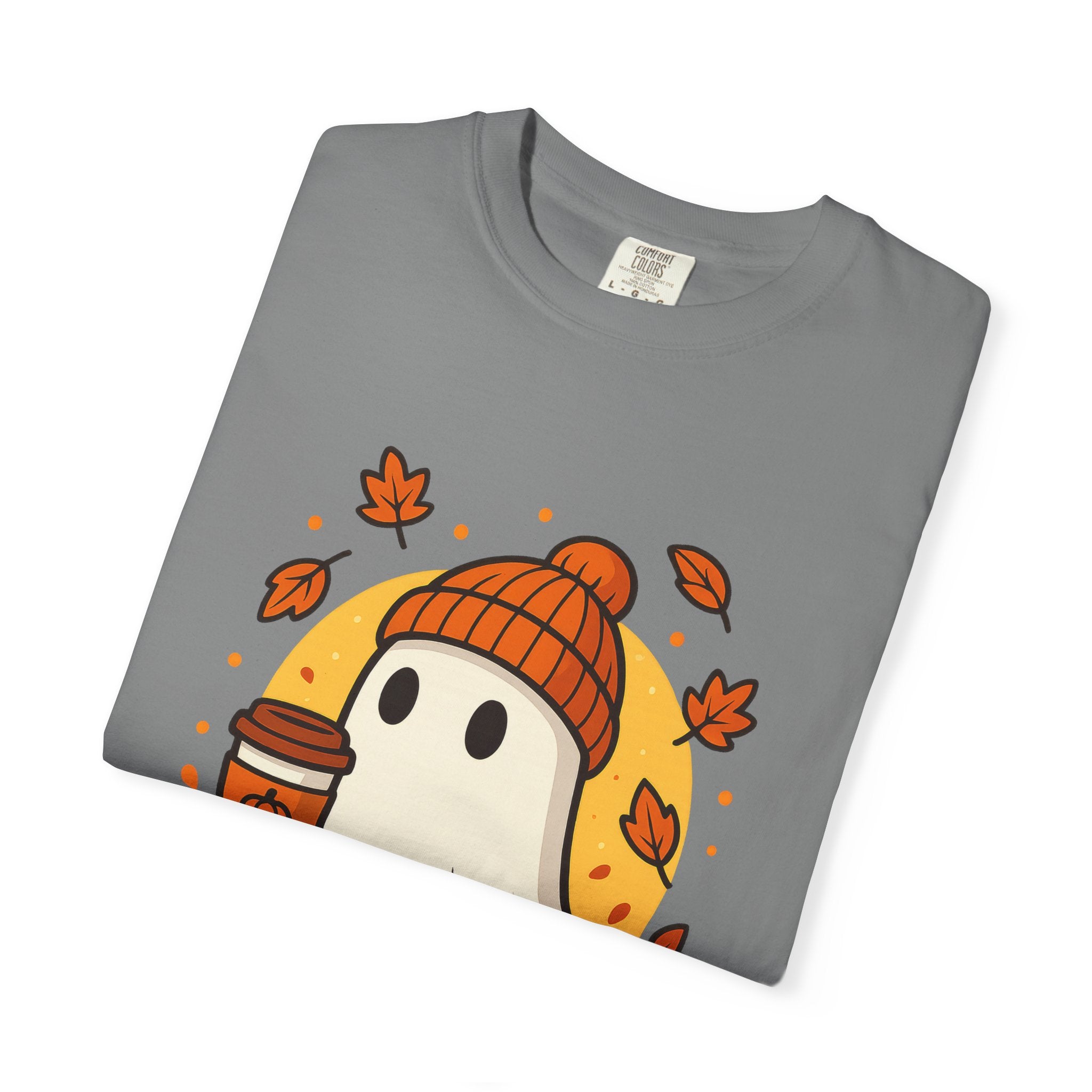 Cozy Ghost Pumpkin Spice Latte Fall T-Shirt