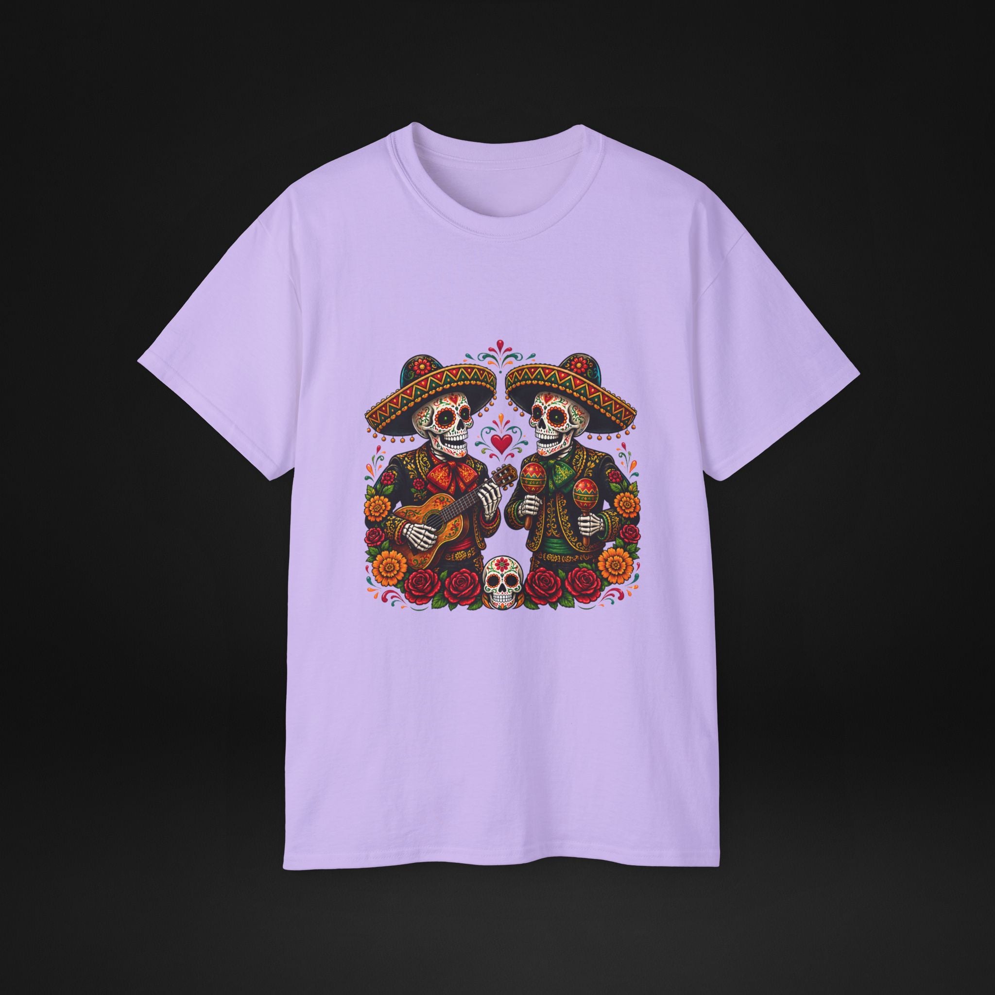 Cinco De Mayo Sugar Skull Mariachi T-Shirt | Dia de los Muertos Inspired Fiesta Tee