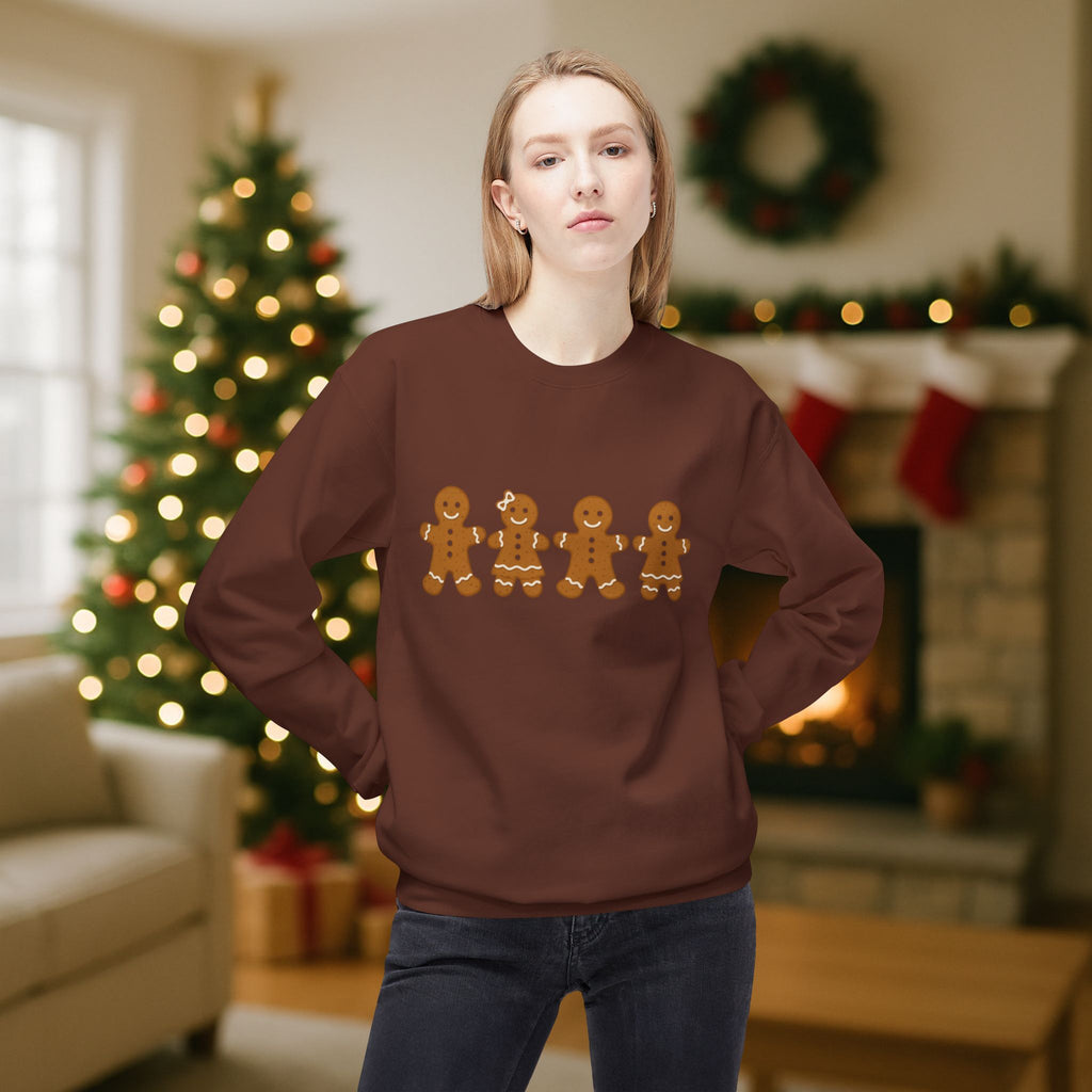Gingerbread Family Christmas Sweatshirt – Cute Holiday Cookie Crewneck | Festive Matching Family Christmas Sweater
