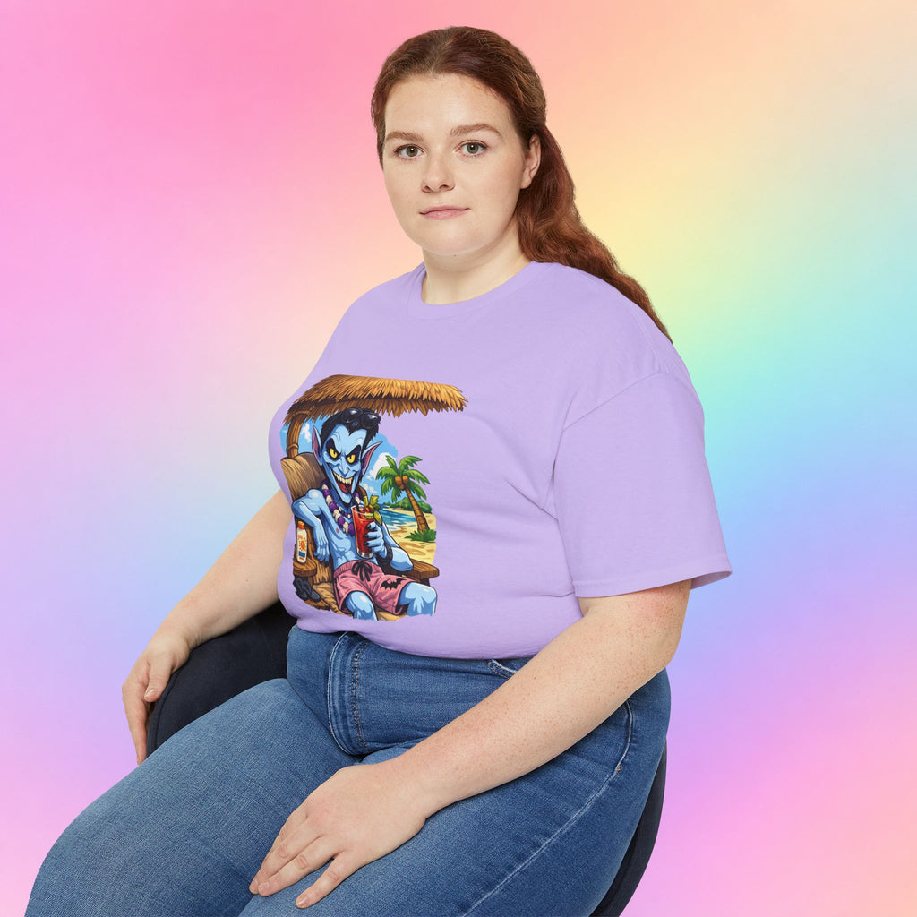 Summerween Vampire Beach Vacation T-Shirt | Spooky Summer Halloween Tee